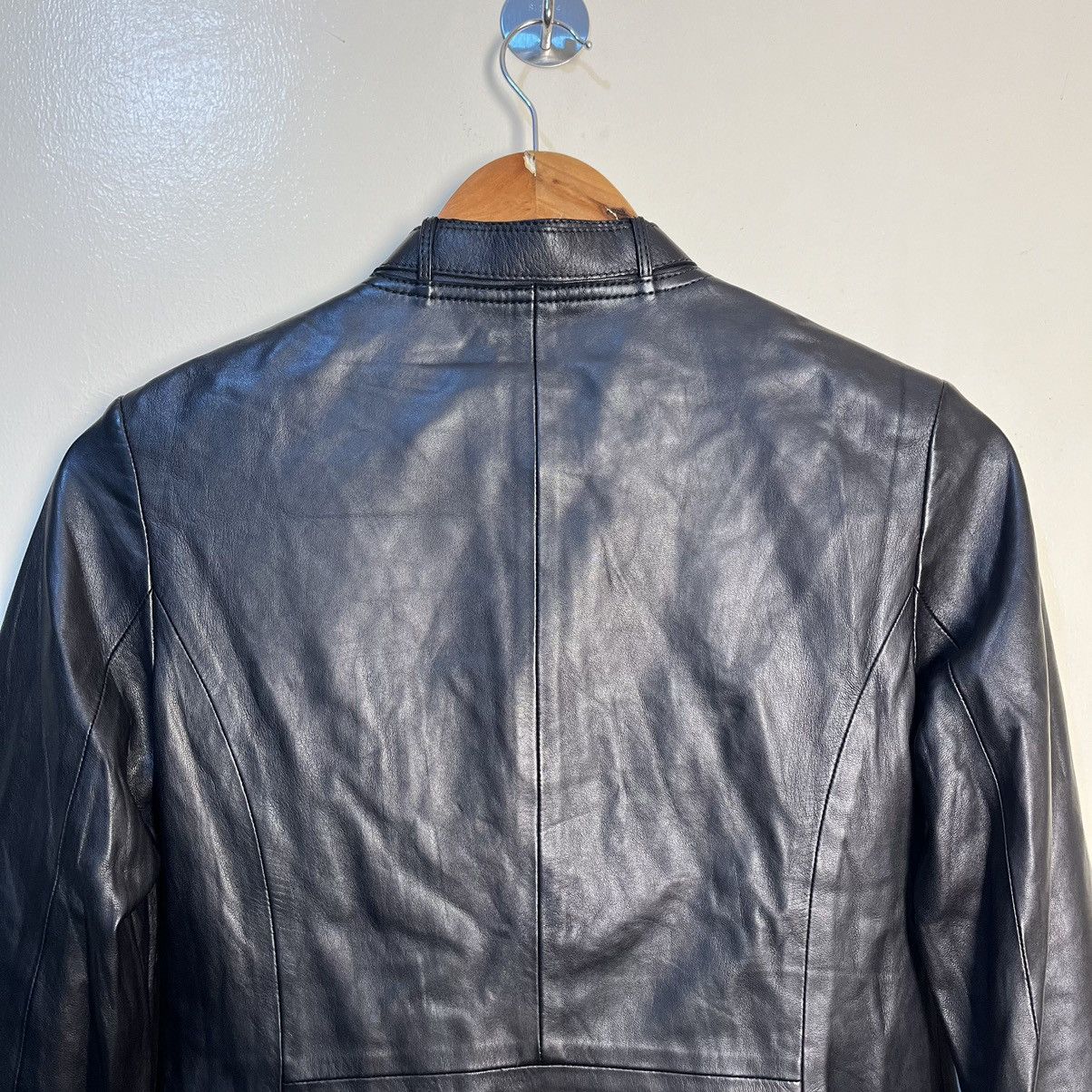 Emporio Armani Emporio Armani Women's Biker Leather Jacket Size XS / US 0-2 / IT 36-38 - 13 Thumbnail