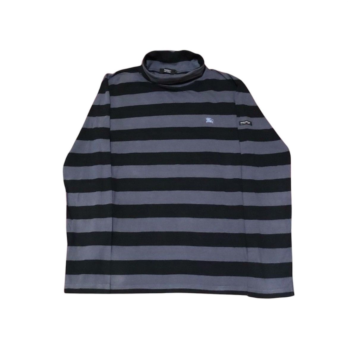 Burberry × Burberry Prorsum Vintage Burberry Black Label Striped Turtleneck Knitwear Size US M / EU 48-50 / 2 - 1 Thumbnail