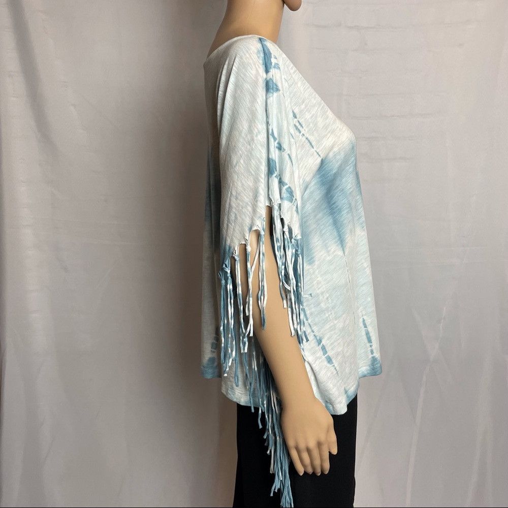 Free People NWT New $88 Free People Movement Fringe Top Poncho Tie Dye Size S / US 4 / IT 40 - 4 Thumbnail