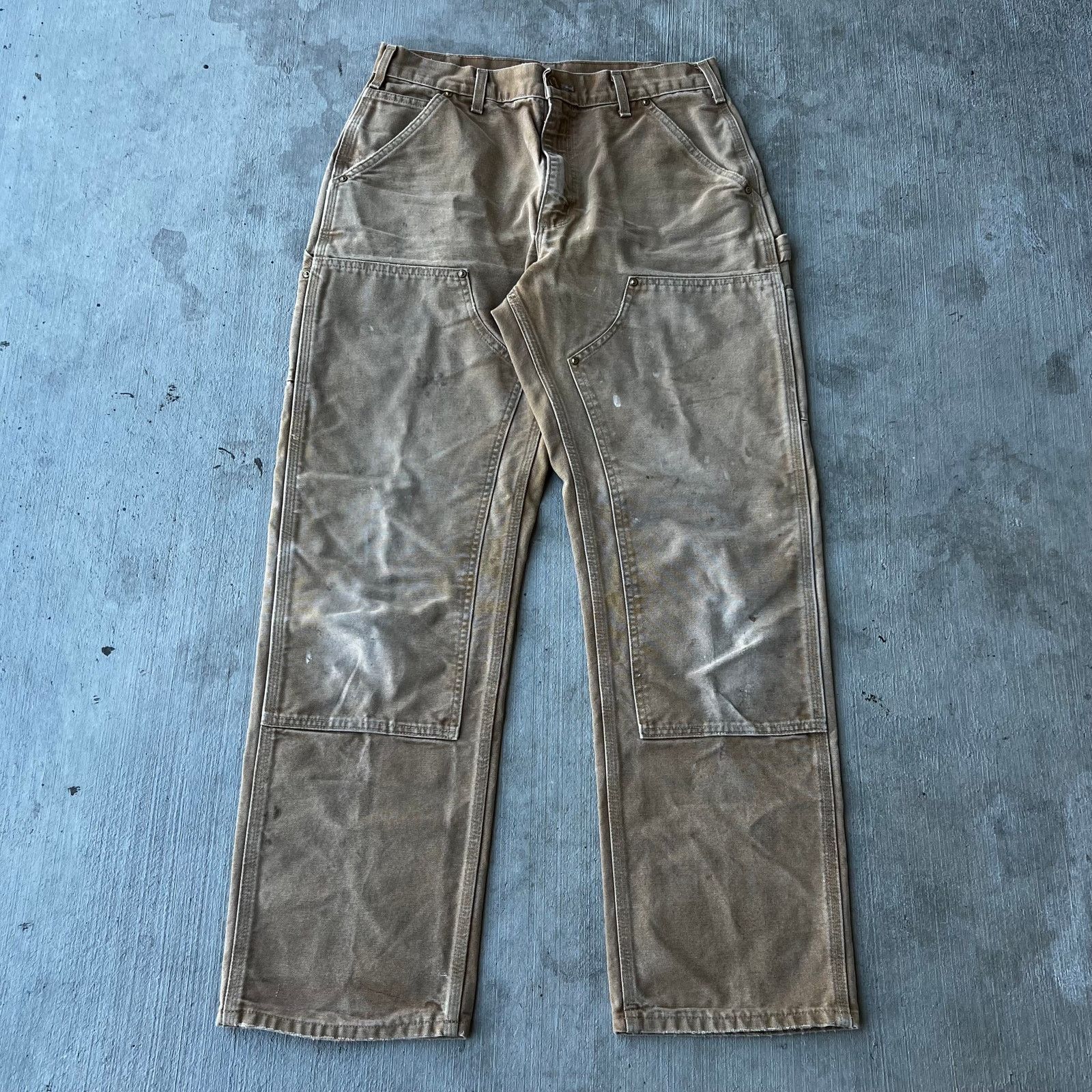 Carhartt × Vintage Carhartt faded brown double knee work wear carpenter pants Size US 30 / EU 46 - 1 Thumbnail