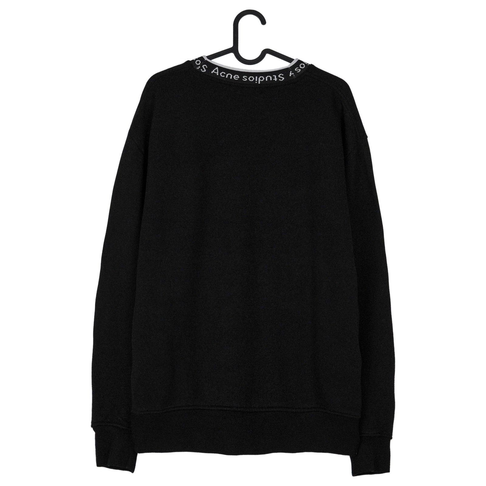 Acne Studios Acne Studios Black Viscose Blend Logo Collar Sweatshirt Size US S / EU 44-46 / 1 - 2 Thumbnail