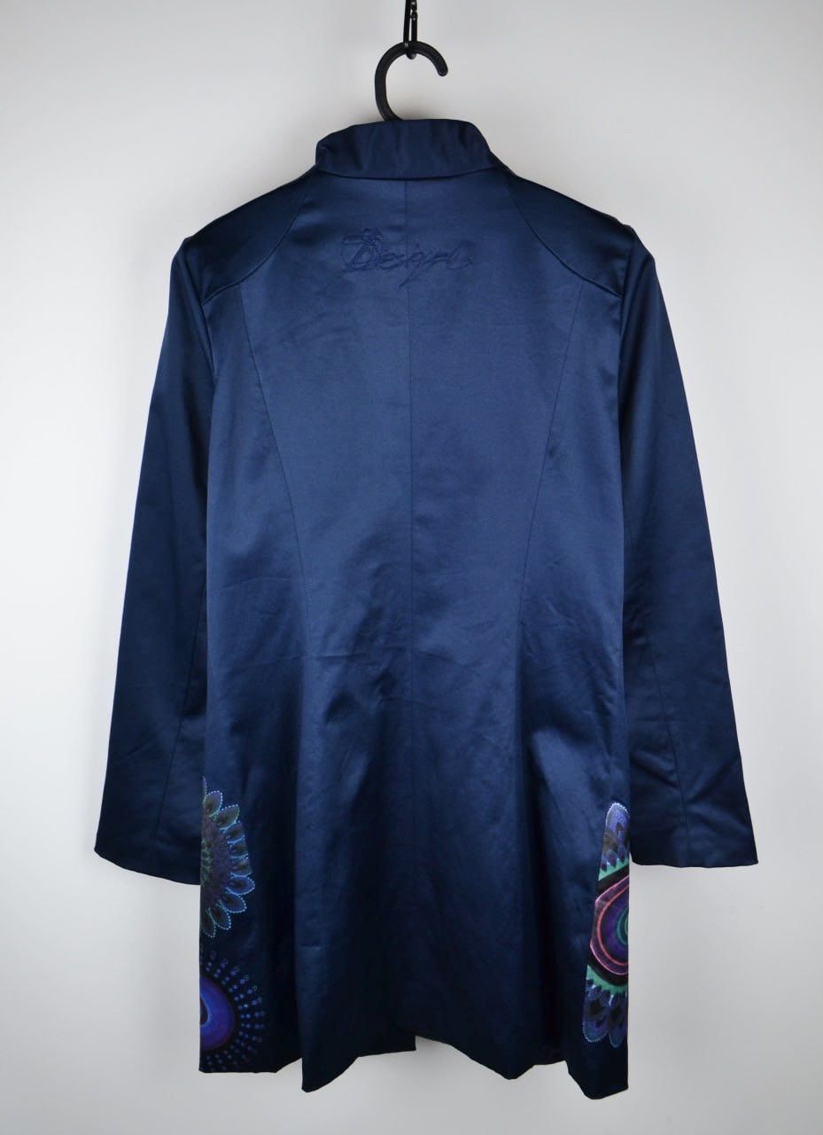 Desigual Desigual Button Trench Coat Size Long Jacket Floral Ladies Size L / US 10 / IT 46 - 8 Thumbnail