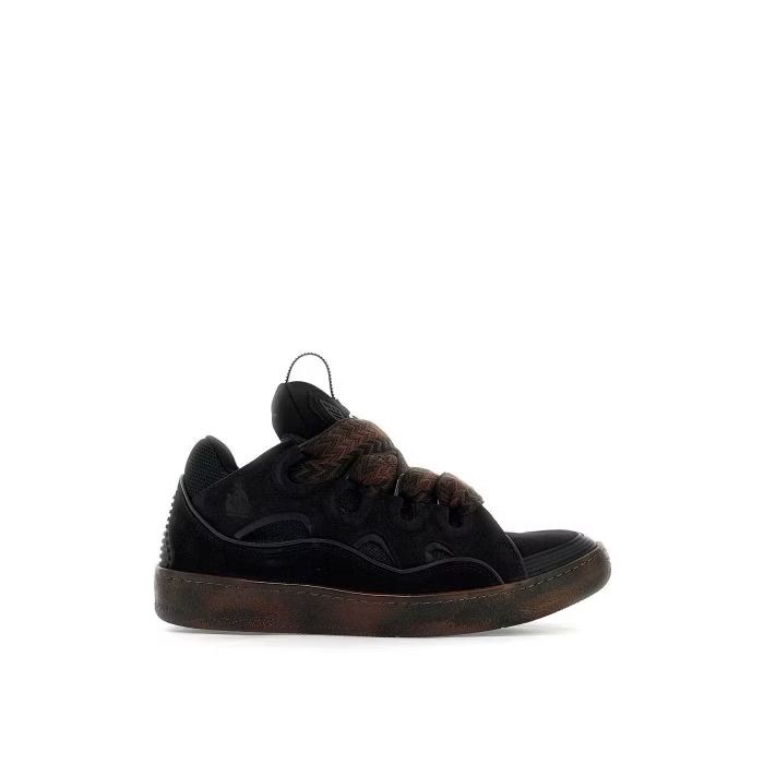 Lanvin o1s22i1n1024 Leather Curb Sneakers in Black Size US 9 / EU 42 - 1 Thumbnail