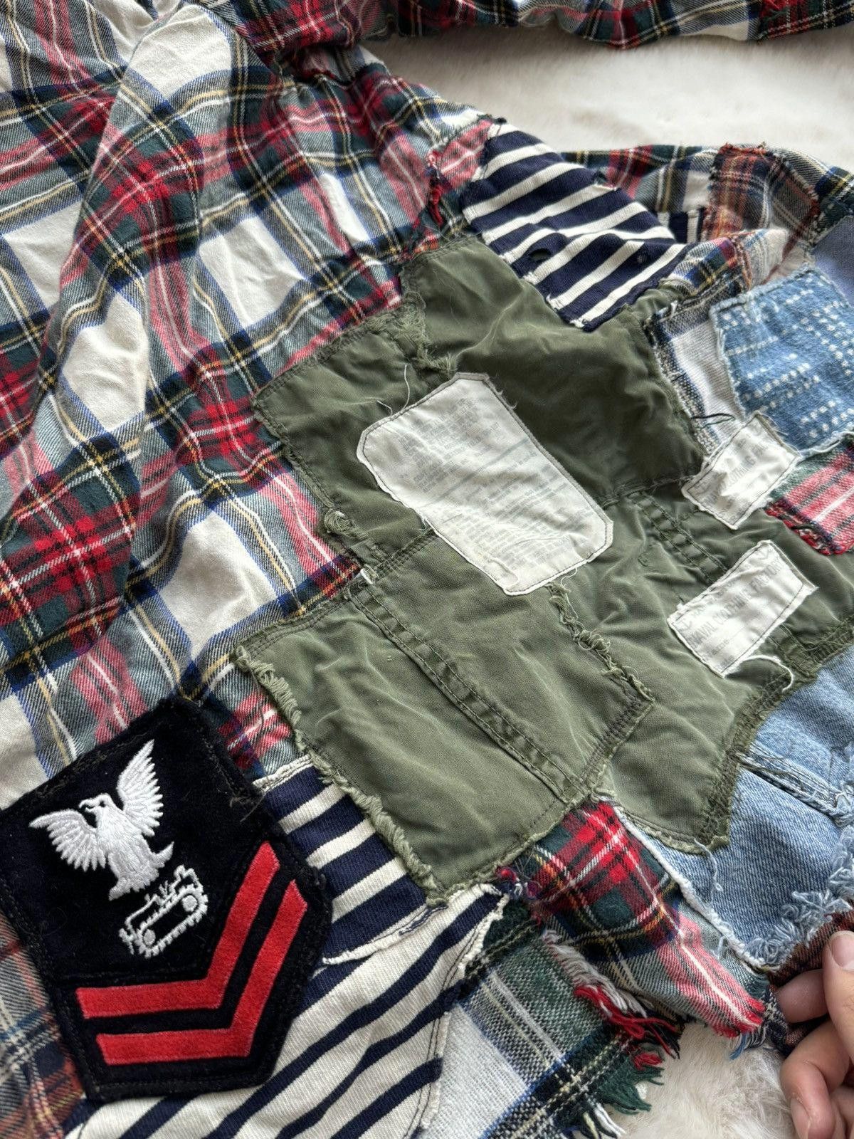 Greg Lauren Greg Lauren Flannel Patchwork Kimono Shirt Jacket Size US M / EU 48-50 / 2 - 6 Thumbnail