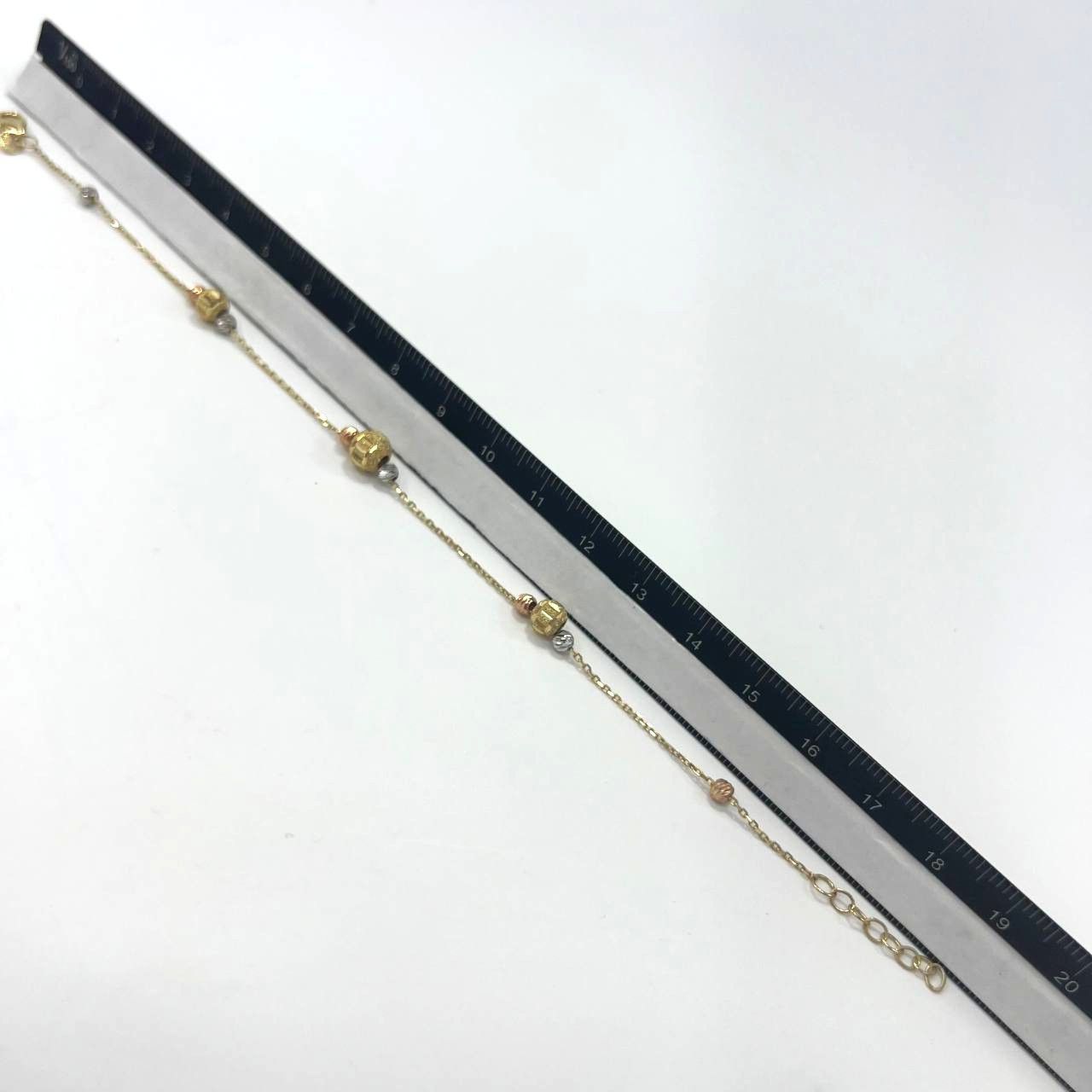 Other 14K tri-color gold bead bracelet in white rose yellow tonelo Size ONE SIZE - 7 Thumbnail