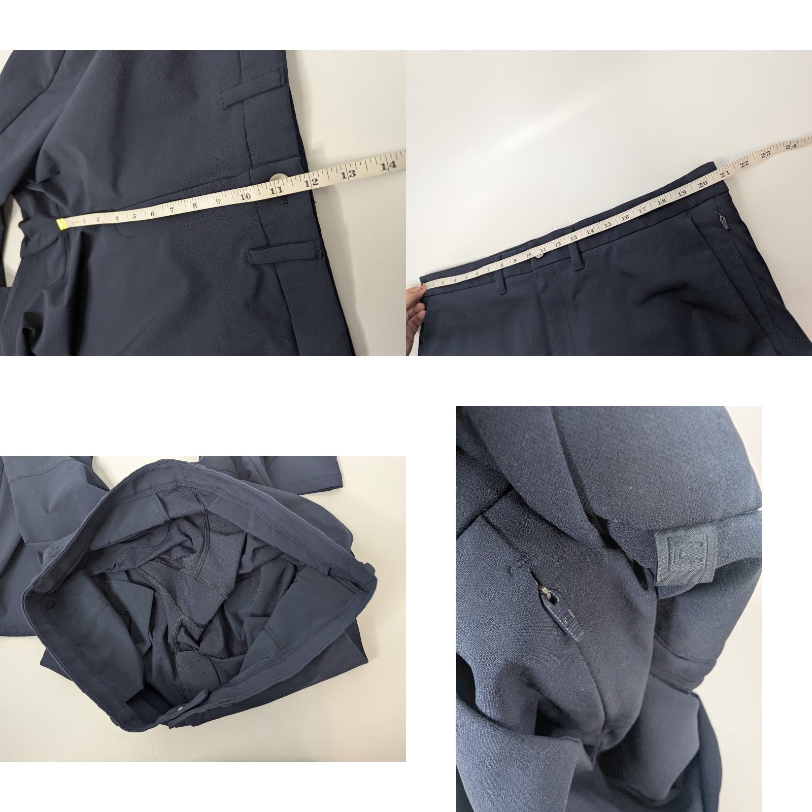 Vintage CRZ YOGA Mens Pants Chino Straight Leg Adult 41 Navy Blue Flat Front Golf Casual Athletic Pockets Size US 41 - 8 Thumbnail