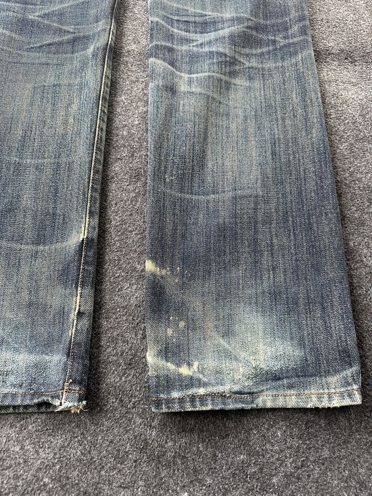 Edwin Vintage Gold Rush Faded Wash Distressed Denim 31x33 D195 Size US 31 - 9 Thumbnail