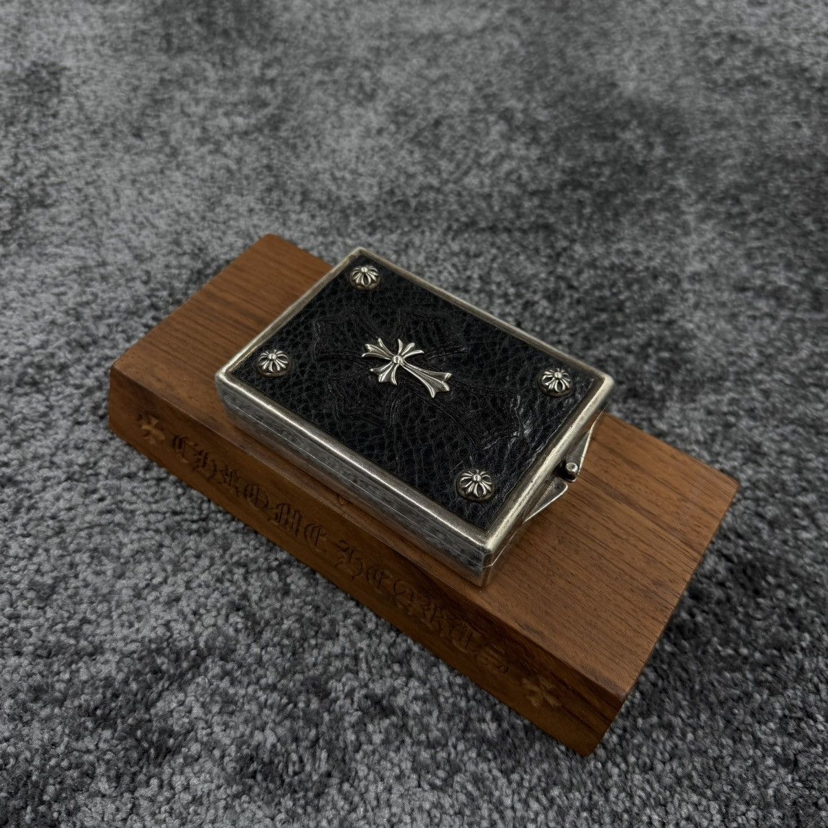 Chrome Hearts Chrome Hearts Cigarette Case Silver Cross and Leather Cross Size ONE SIZE - 2 Thumbnail