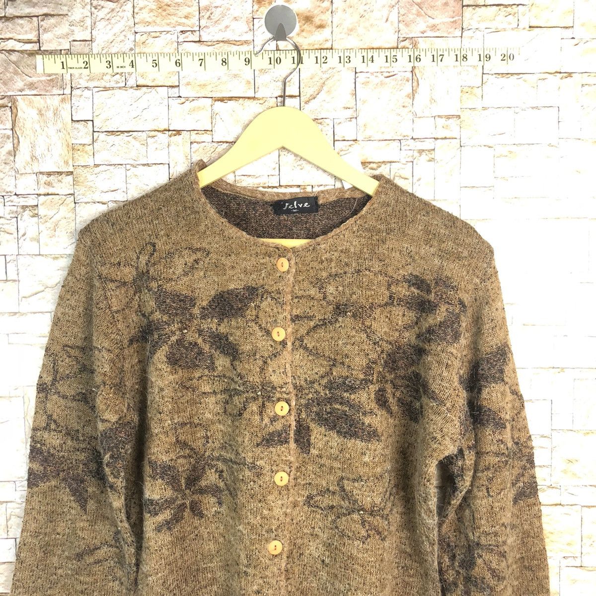 Japanese Brand Velve Brown mohair vintage Cardigan Knitwear #A763 Size S / US 4 / IT 40 - 2 Thumbnail