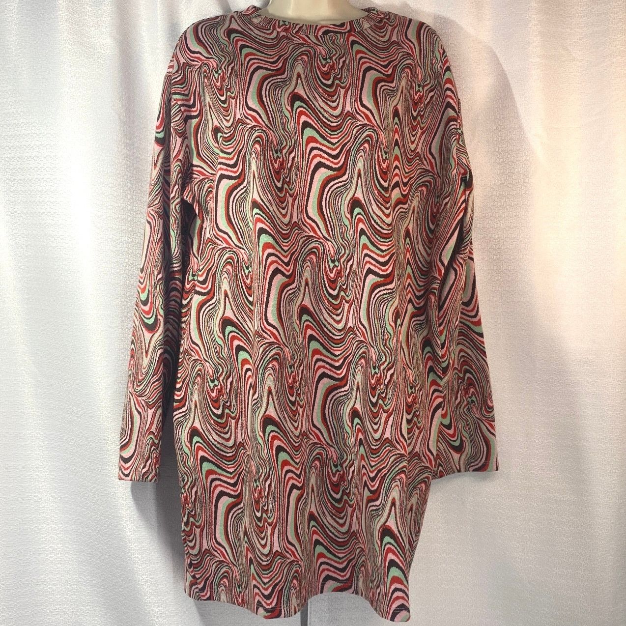 Zara Zara Psycodelic Print Long Sleeve Winter Dress women sz L Size L / US 10 / IT 46 - 1 Thumbnail