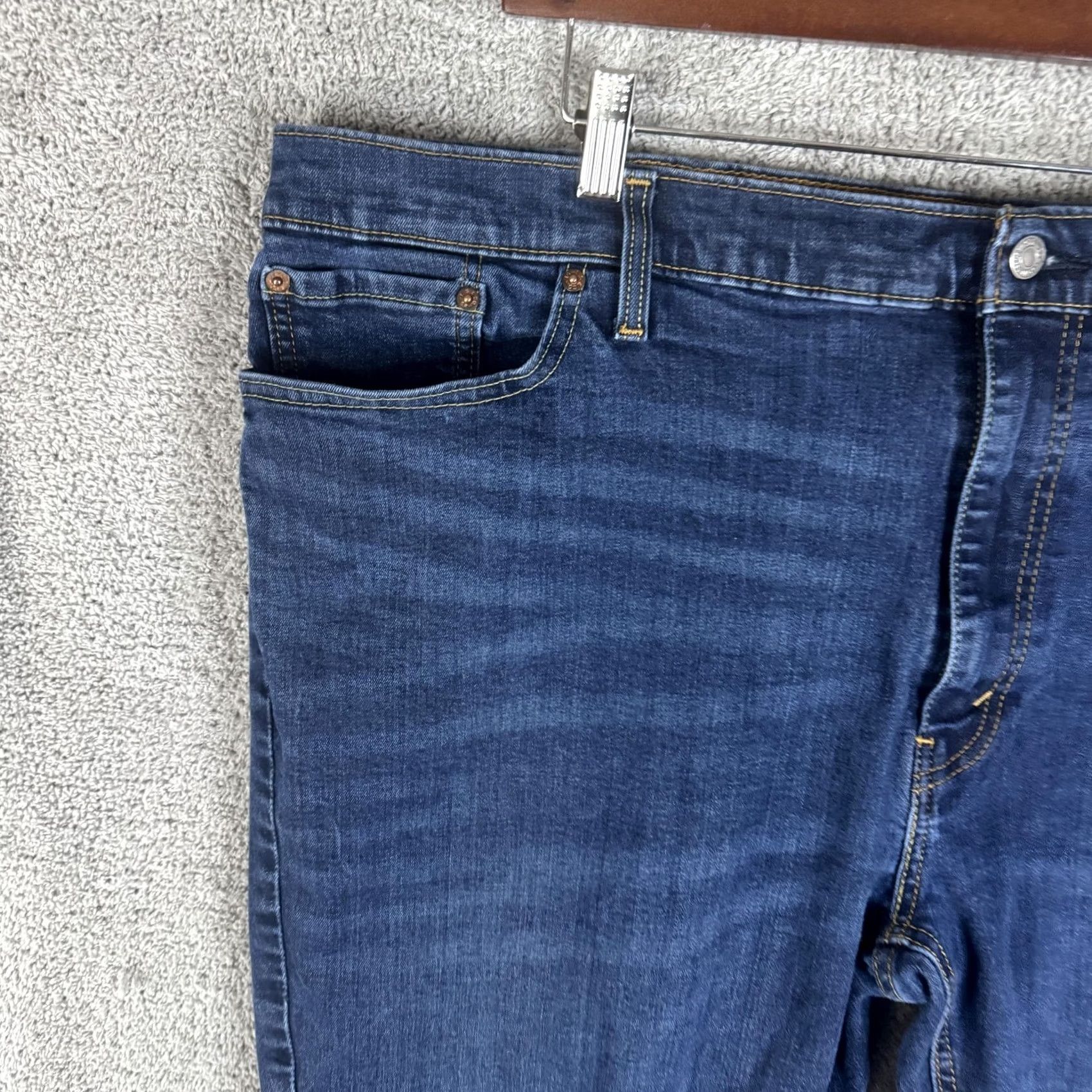 Levi's Levi's 541 Jeans Mens 50x28 Blue Athletic Tapered Denim Dark Wash Big & Tall Jeans Men Blue 541 Athletic Tapered Dark Wash Mens 50x28 Size US 34 / EU 50 - 2 Thumbnail
