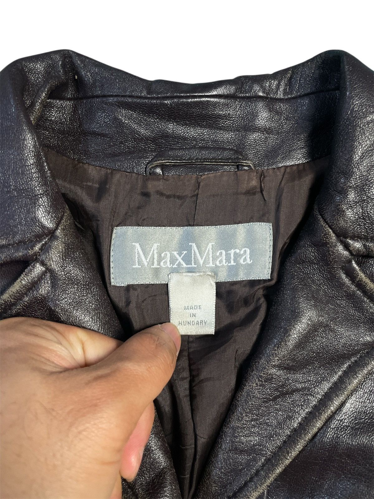 Max Mara Vintage Max Mara Leather Jacket Size S / US 4 / IT 40 - 5 Thumbnail
