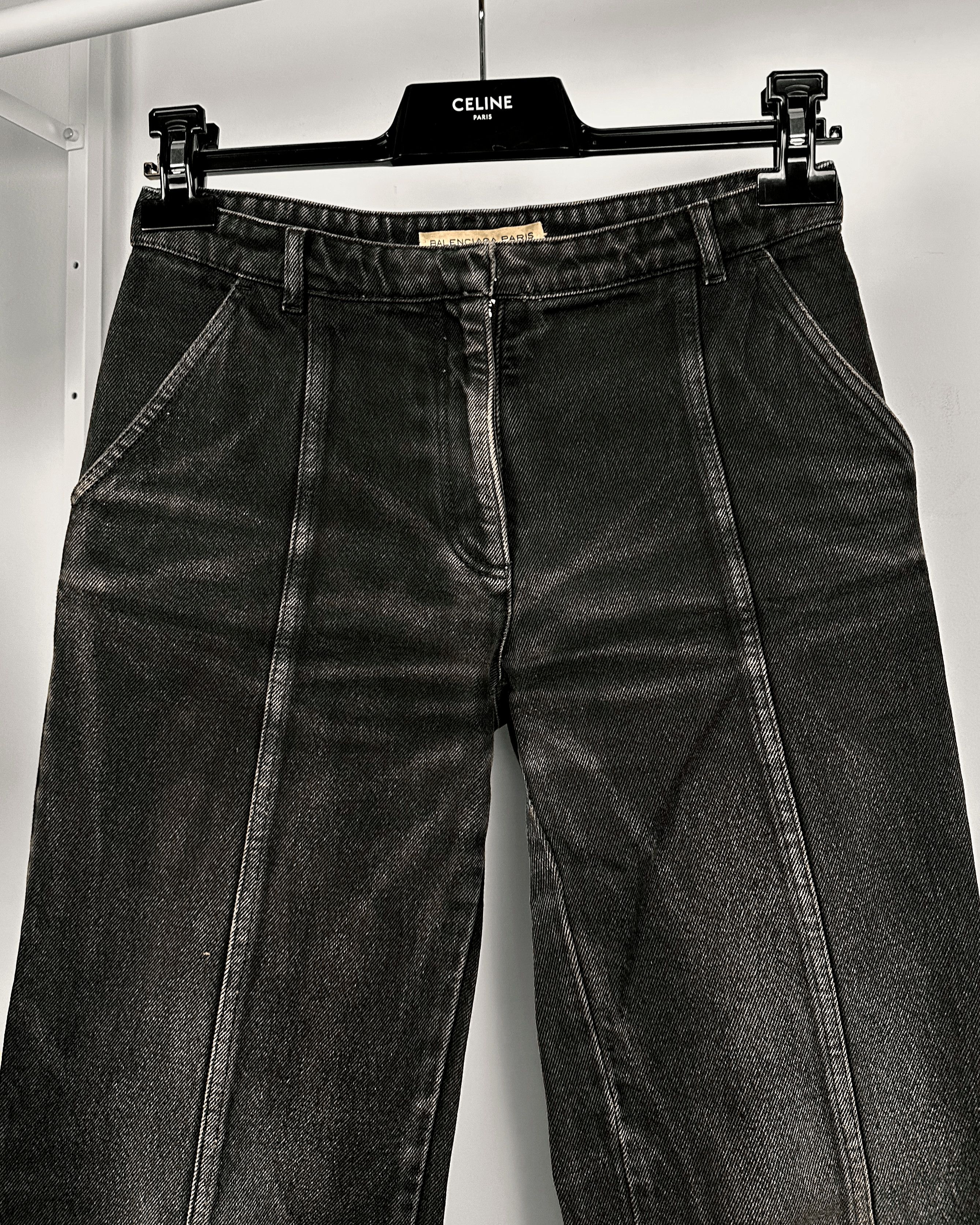 Balenciaga Balenciaga Paris Bleached Flared Denim Size US 27 - 4 Thumbnail