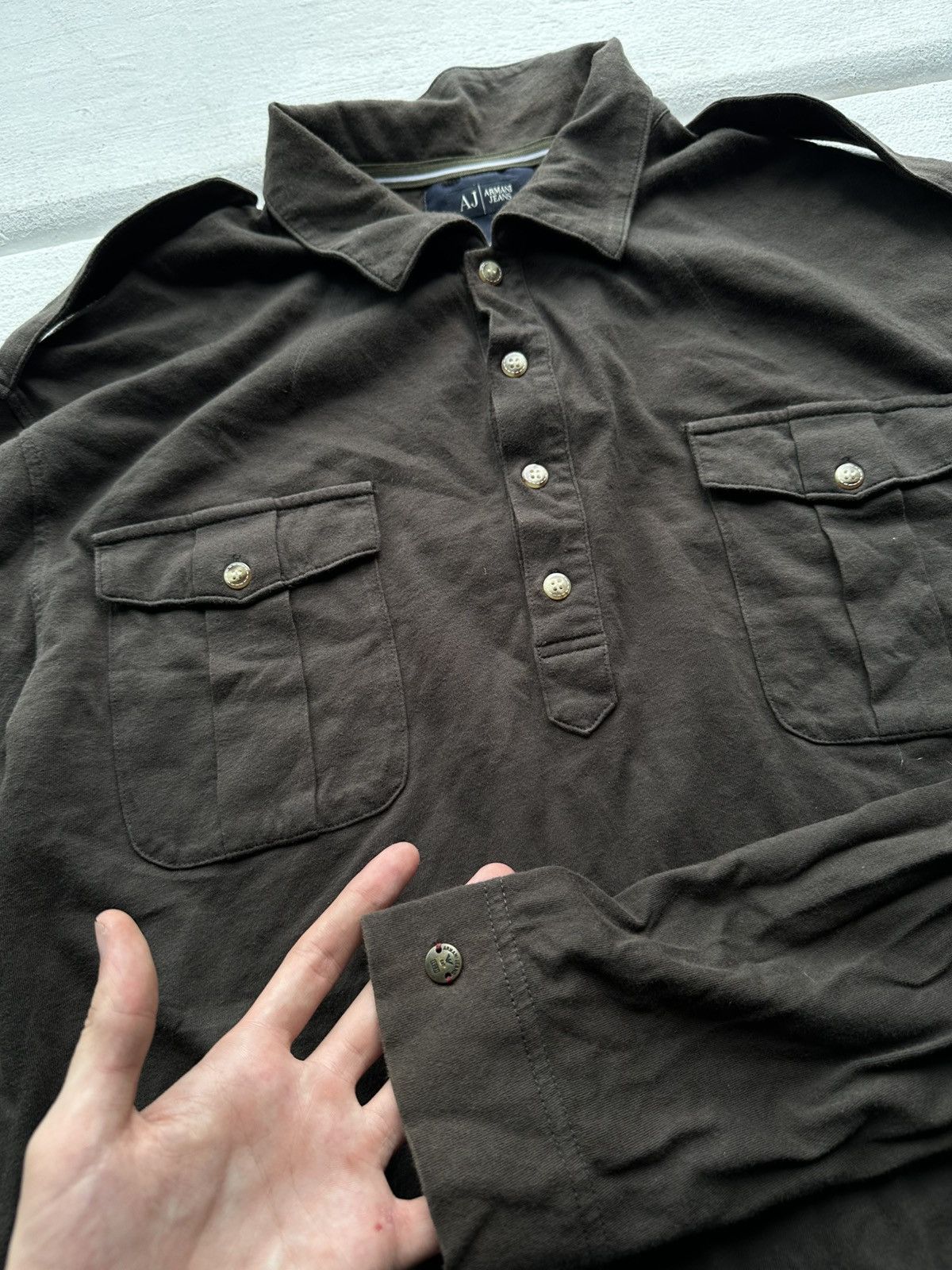 Armani 🚨Armani Jeans LONGSLEEVE shirt VNTG 90s Italy style size XXL Size US XXL / EU 58 / 5 - 7 Thumbnail