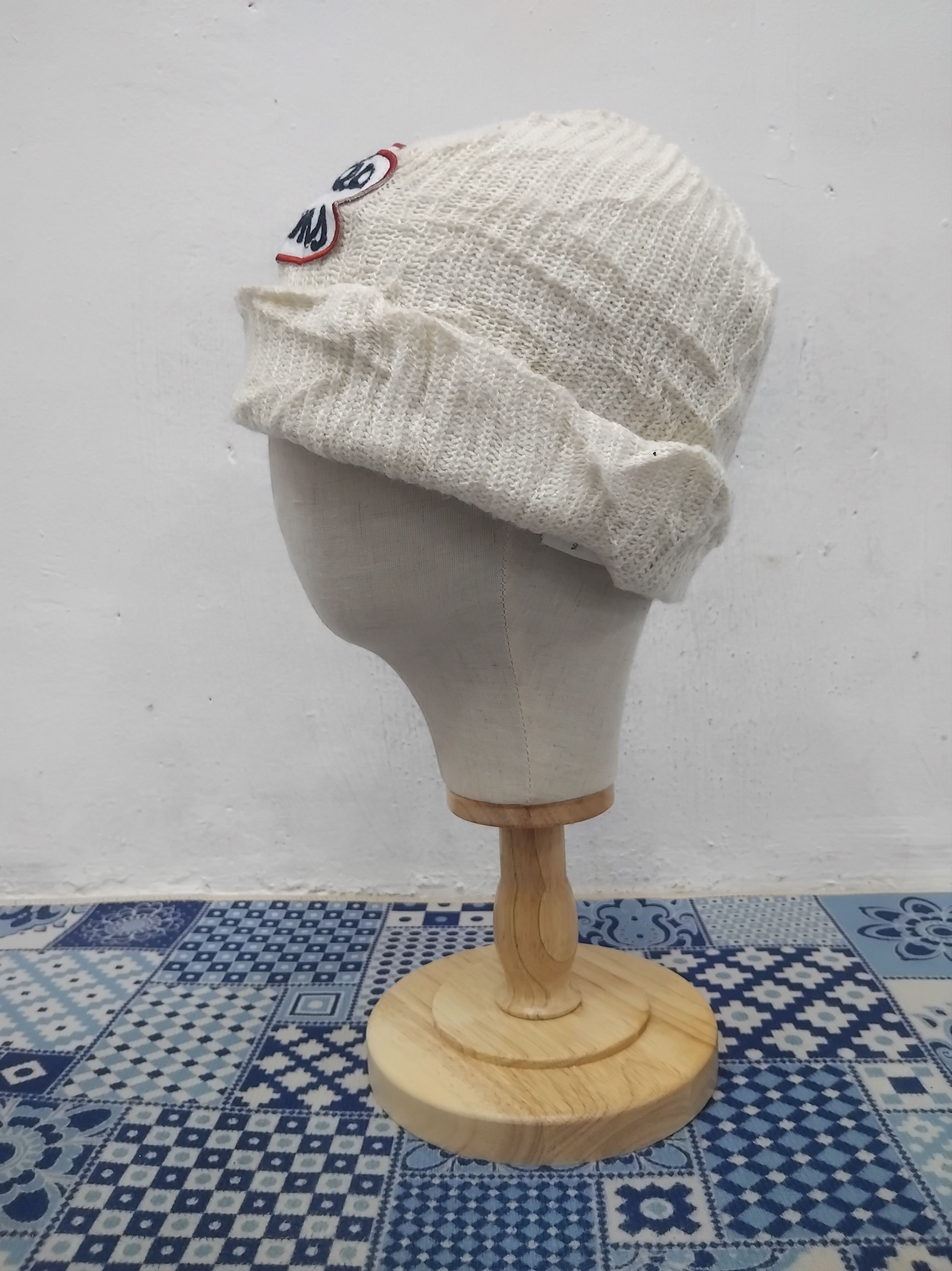 Japanese Brand Rodeo Crown cream beanie Hat Size ONE SIZE - 6 Thumbnail
