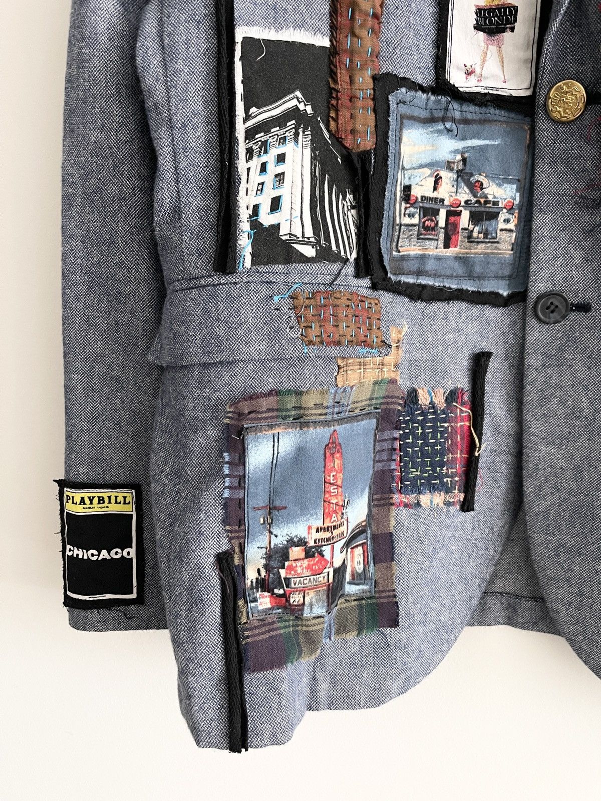 Handmade RARE! 1 of 1 “80s MEMORY” Handmade Patches Blazers Size US L / EU 52-54 / 3 - 3 Thumbnail