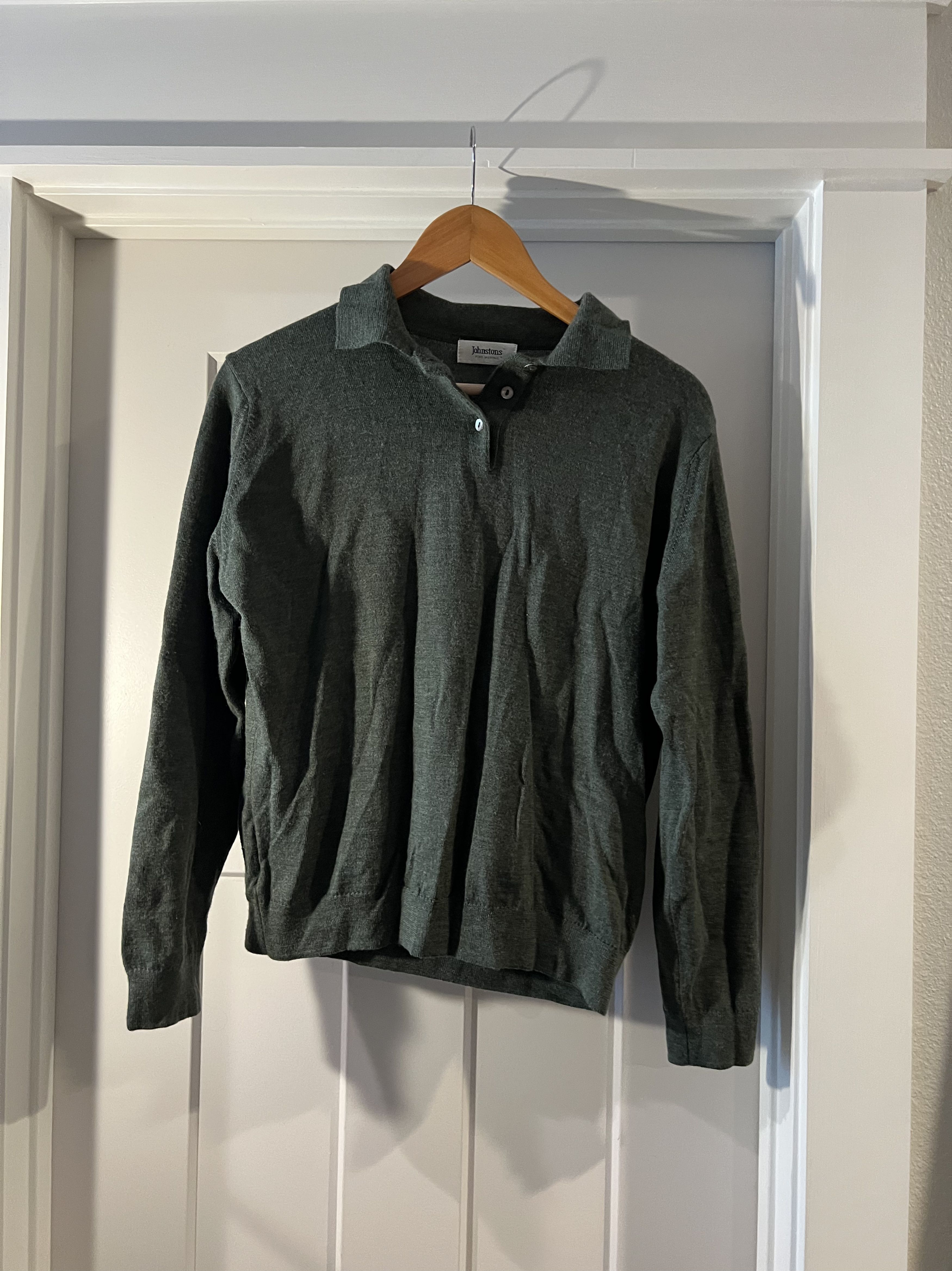Johnstons Of Elgin Johnstons of Elgin Merino Wool Longsleeve Polo Shirt Small Size US S / EU 44-46 / 1 - 1 Thumbnail