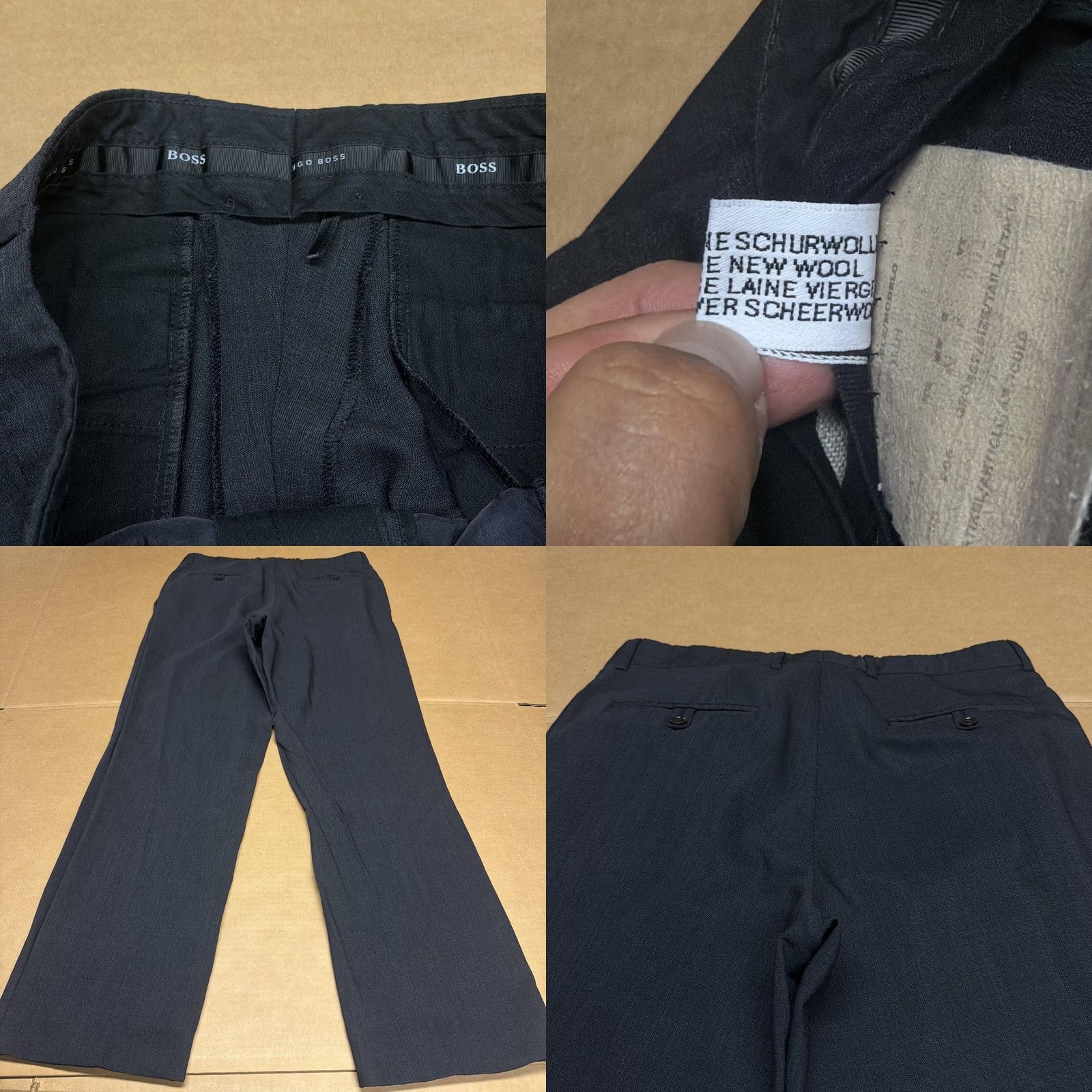 Hugo Boss Hugo Boss Dress Pants Mens 34x32 Gray Wool Flat Front Straight Business Size US 34 / EU 50 - 9 Thumbnail