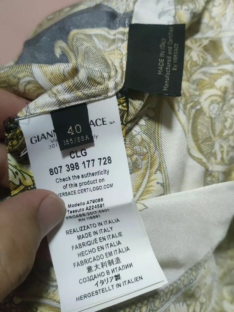 Versace Versace Dress with a gold baroque print Size US S / EU 44-46 / 1 - 5 Thumbnail