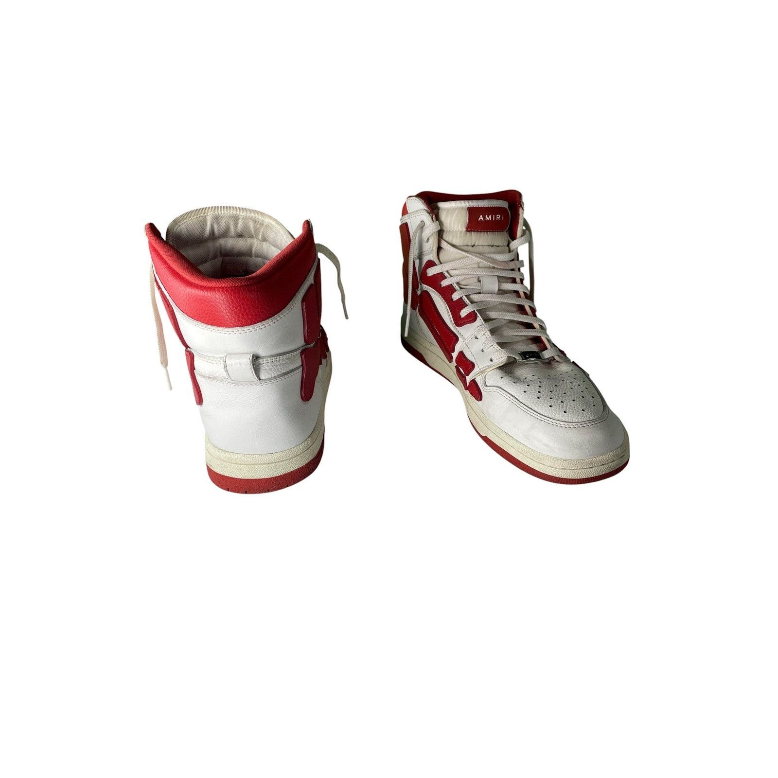 Amiri Amiri 'Skeleton' Red & White High Top Size US 12 / EU 45 - 3 Thumbnail