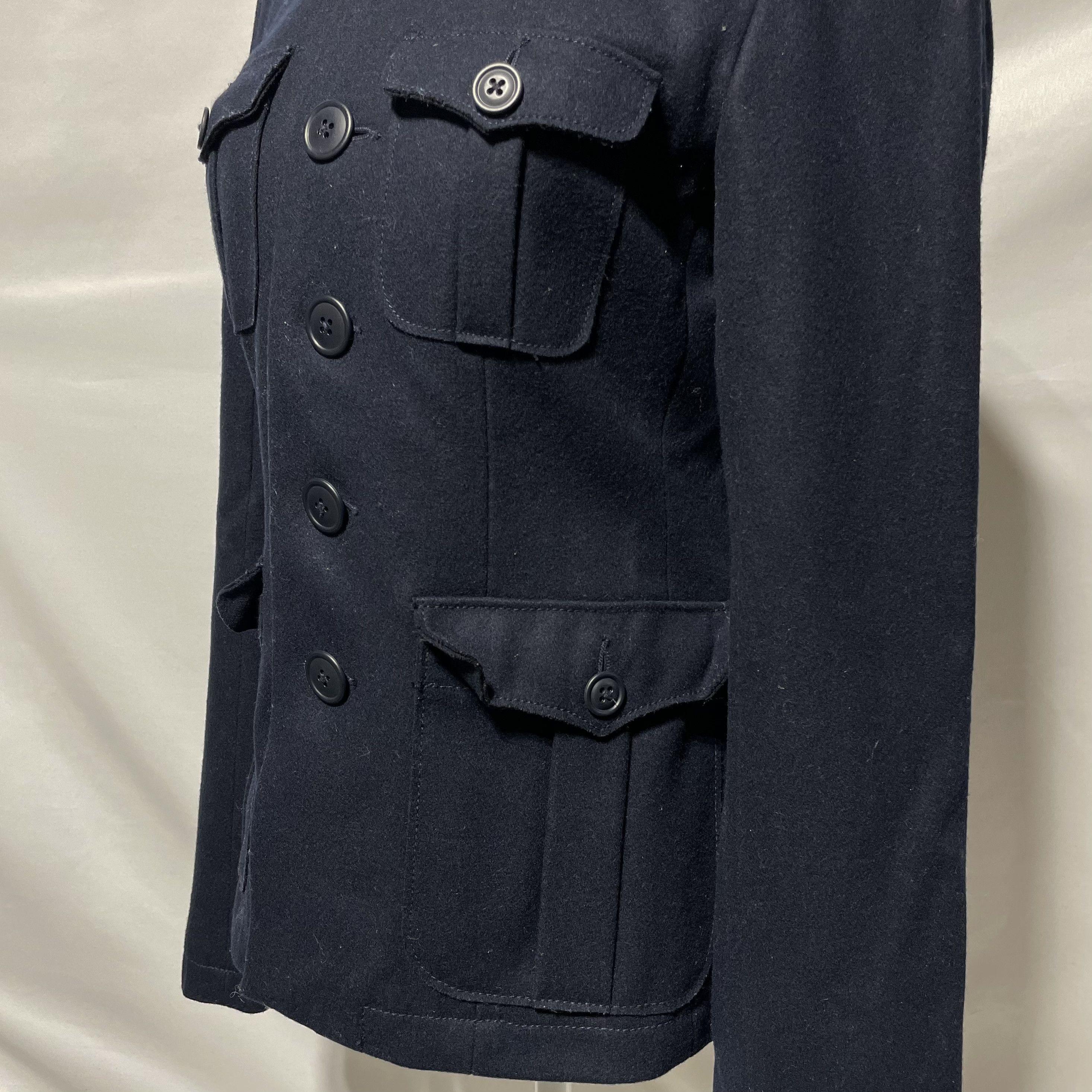 Lucky Brand Lucky Brand Wool Blend Button Front Field Jacket Peacoat Size S / US 4 / IT 40 - 5 Thumbnail