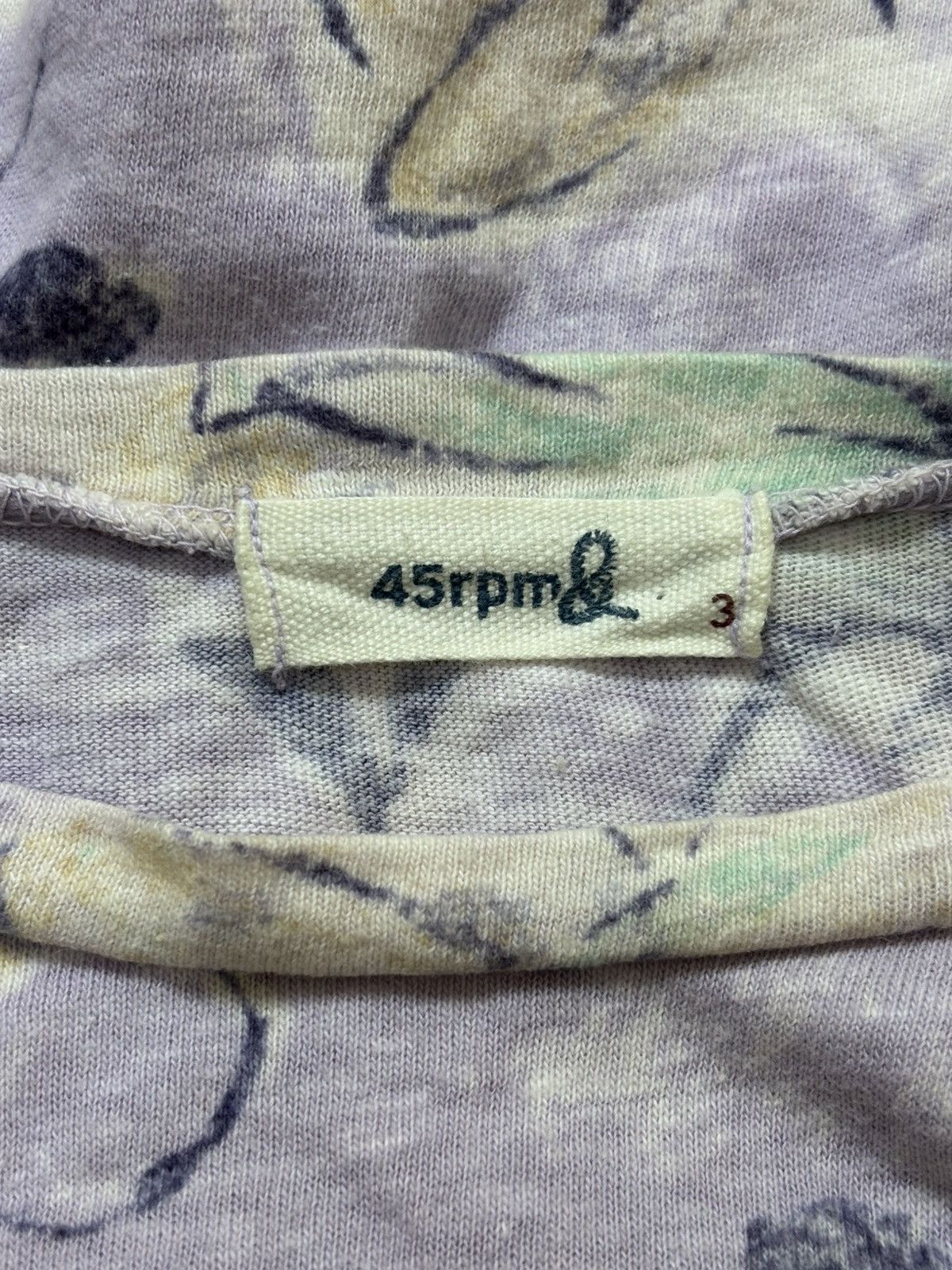 45rpm Vintage 45rpm - Floral Motif Single Stitch T-Shirt Size S / US 4 / IT 40 - 7 Thumbnail