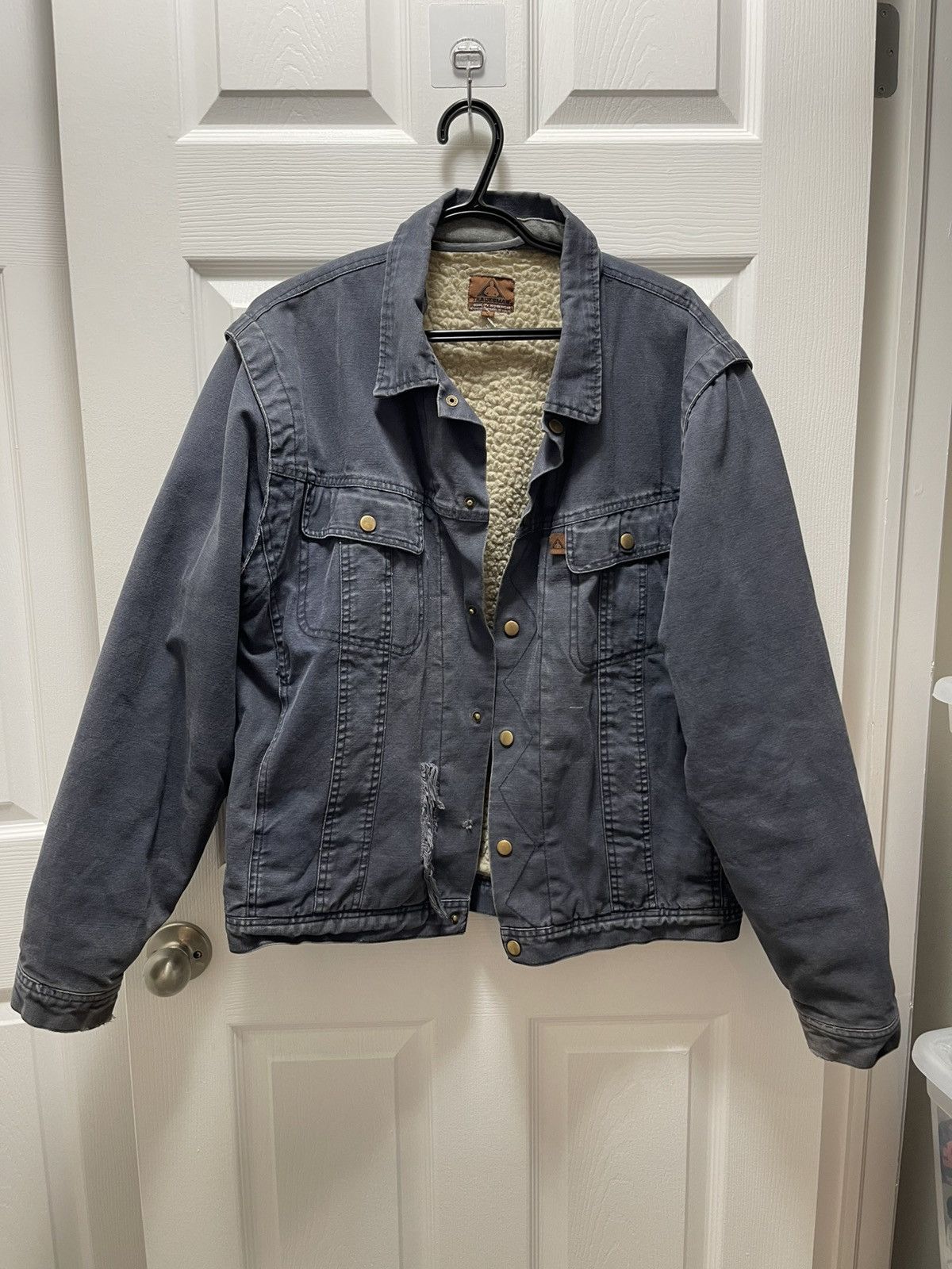 Carhartt × Vintage Tradesman Vintage Distressed Workwear Trades Fleece Coat Size US M / EU 48-50 / 2 - 1 Thumbnail