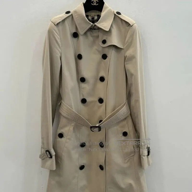 Burberry Burberry Ladies Khaki Trench Coat Size L. Size L / US 10 / IT 46 - 1 Thumbnail