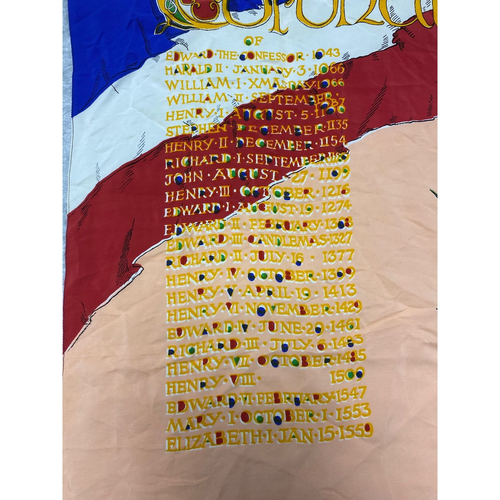 Unknown London 1953 Vintage Queen Elizabeth ll Coronation Large Scarf Size ONE SIZE - 3 Thumbnail
