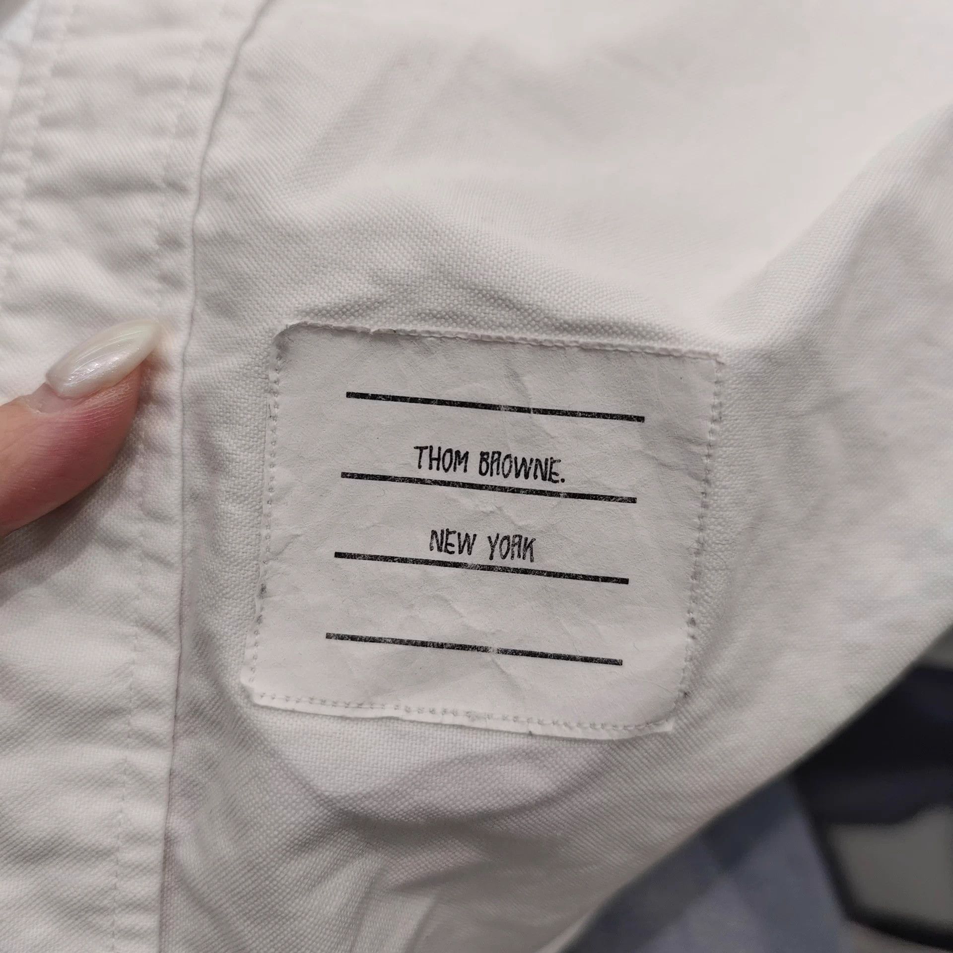 Thom Browne Thom Browne Double Cuff Logo Shirt 4 Size US L / EU 52-54 / 3 - 4 Thumbnail