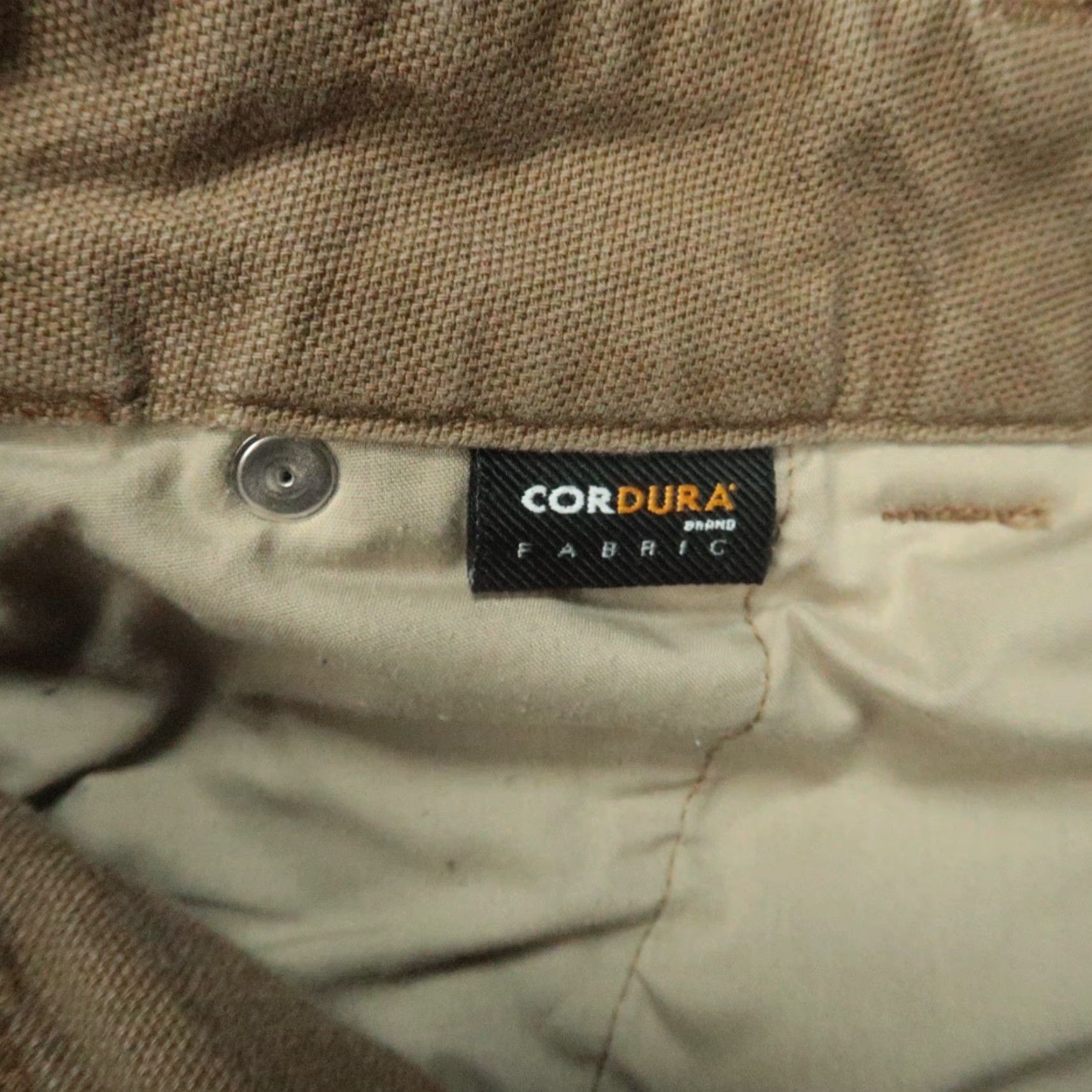 Vintage Duck Camp Pants Mens 33x30 Brown Canvas Cordura Hiking Hunting Outdoors Pockets Straight Regular Everyday Wear Size US 33 - 6 Thumbnail
