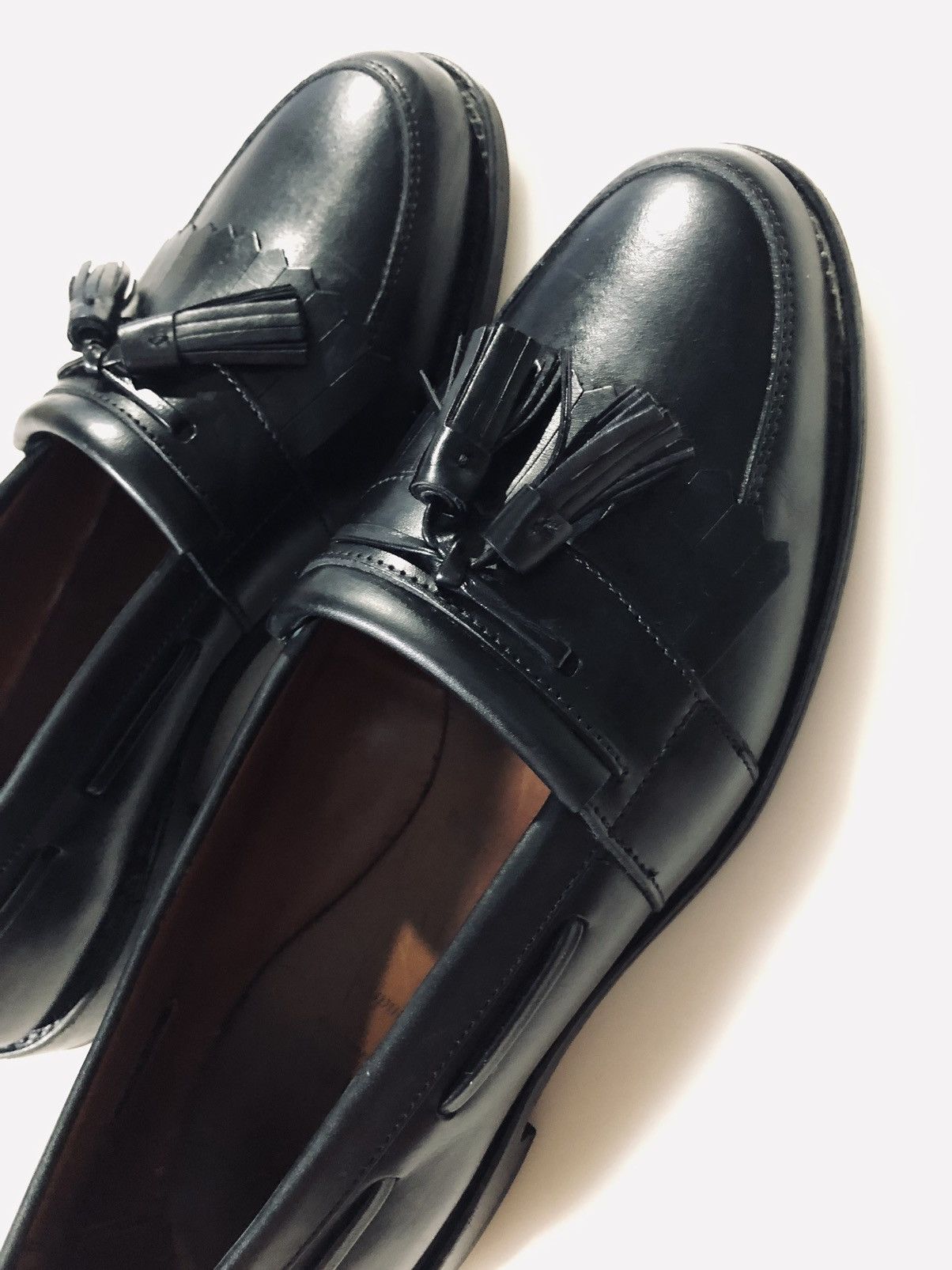 Allen Edmonds AE 🇺🇸 black leather Alexandria kilt tasseled vamp 11 D Size US 11 / EU 44 - 6 Thumbnail
