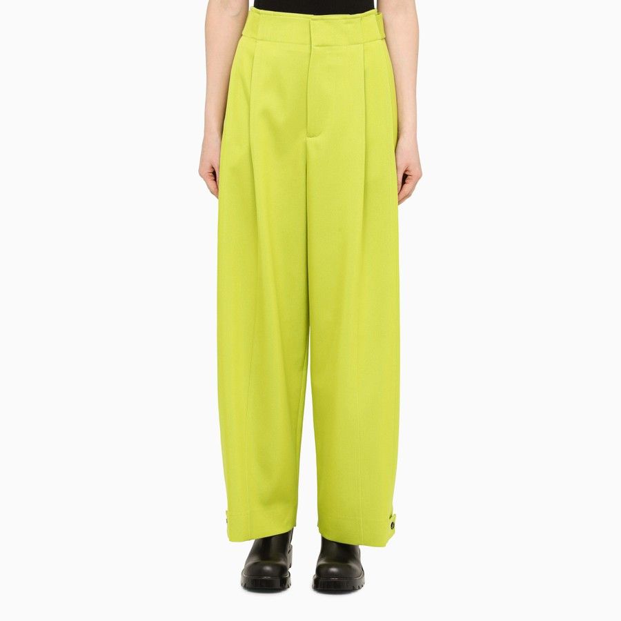 image of Bottega Veneta O1D2Blof01223 Trousers In Green, Women's (Size 40)