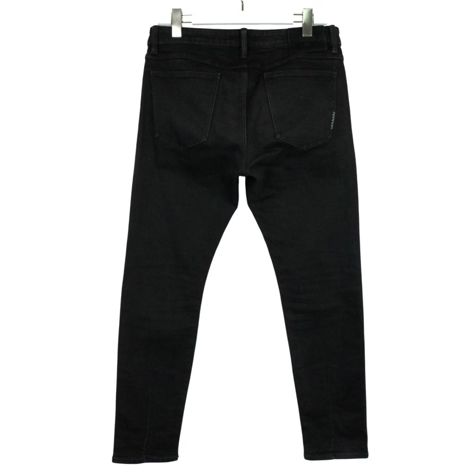 Vintage NEUW Iggy Skinny Jeans Men's W33/L30 Stretch Button Fly Black Jeans Size US 33 - 2 Thumbnail