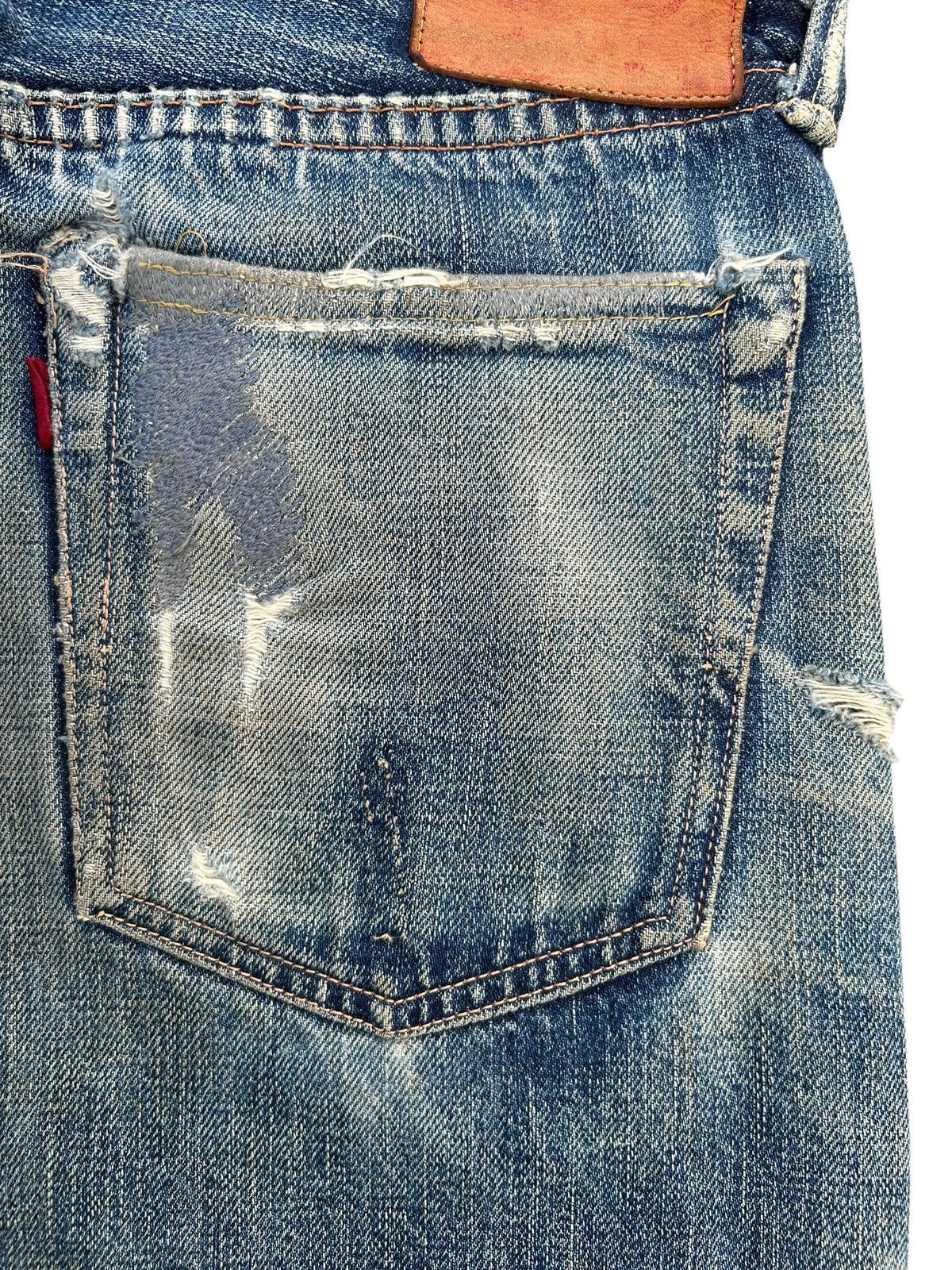 Kapital Vintage Full Count Selvedge Distressed Repair Denim Jeans Size US 30 / EU 46 - 17 Thumbnail