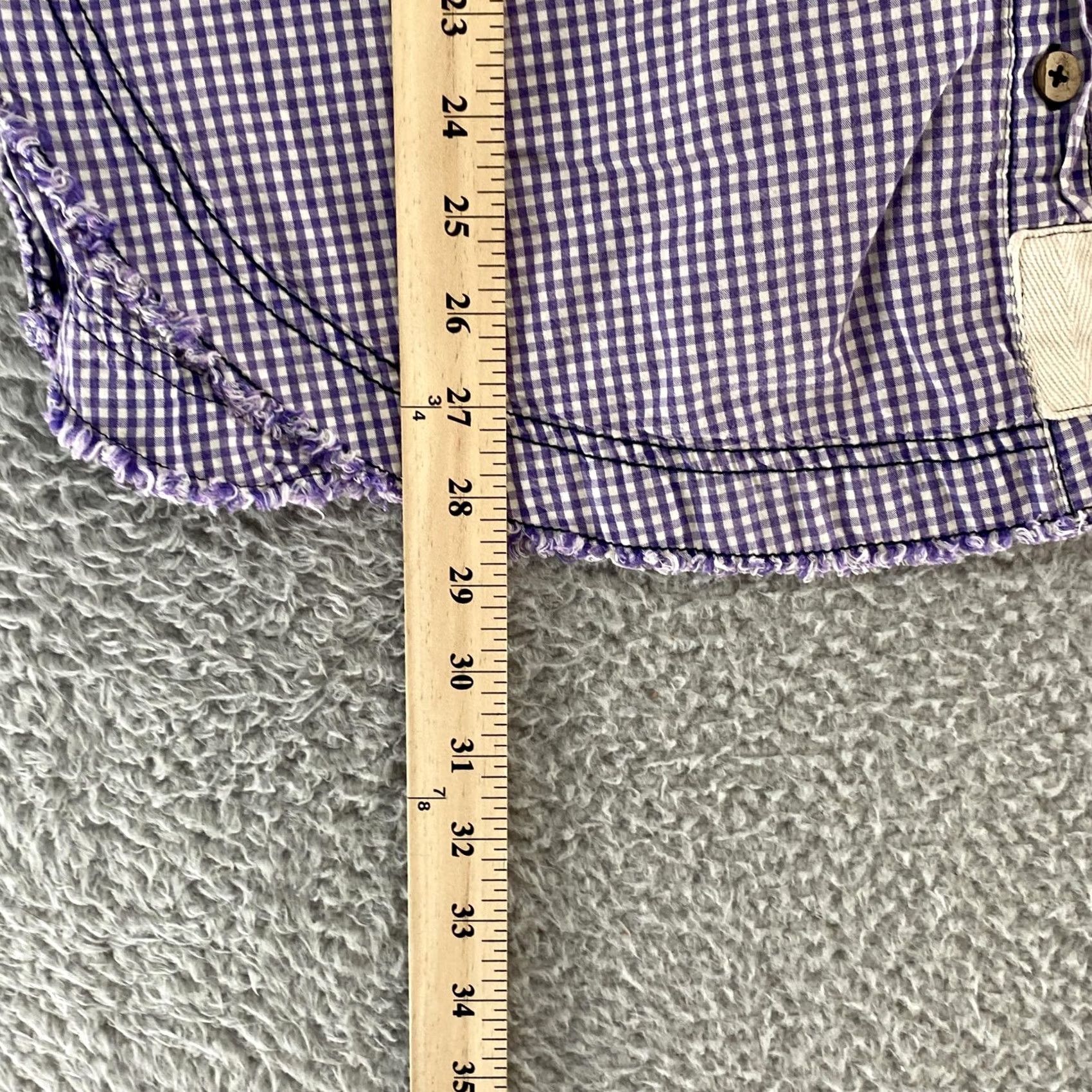 Vintage VINTAGE We The Free Shirt Womens Small Purple Gingham Check Oversized Button-Up Shirt Womens Small Purple Gingham Check Oversized Size S / US 4 / IT 40 - 4 Thumbnail