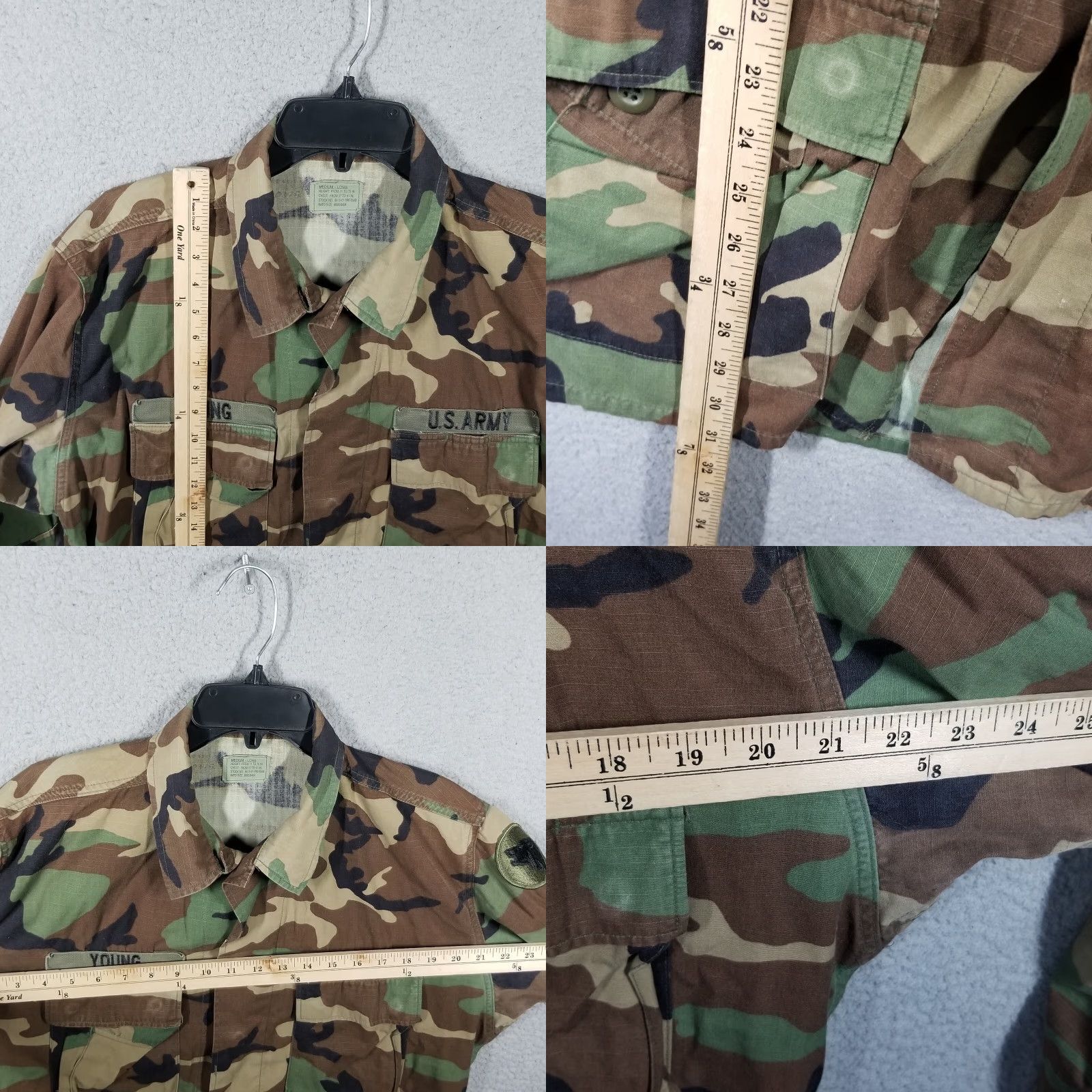 Vintage VINTAGE US Army Combat Woodland Camo Field Jacket Men Adult Medium Long Casual Military Hunting 90s Size US M / EU 48-50 / 2 - 8 Thumbnail