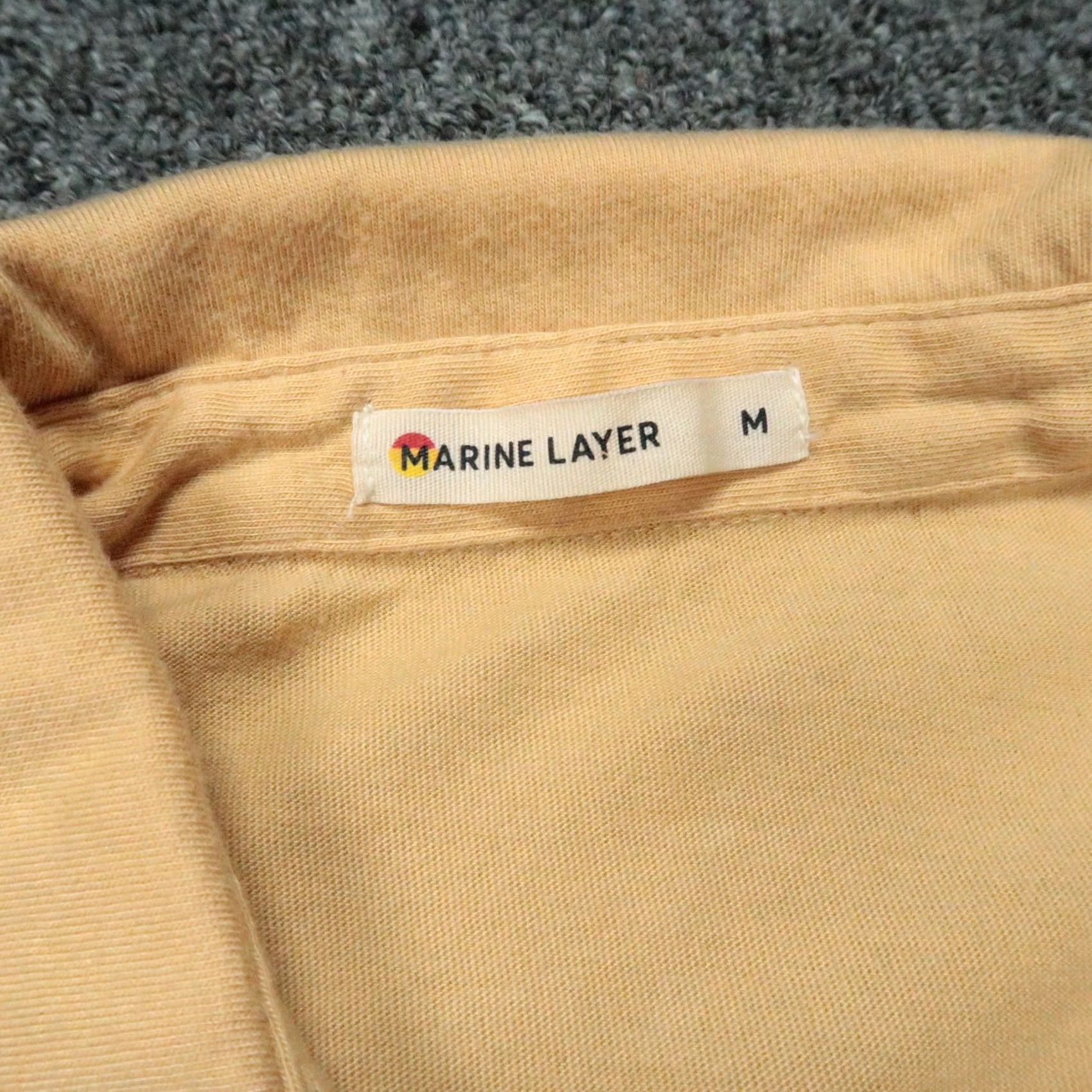 Marine Layer Marine Layer Polo Shirt Mens Medium Beige Short Sleeve Collared Button Golf Tennis 42in Vintage No Size US M / EU 48-50 / 2 - 3 Thumbnail