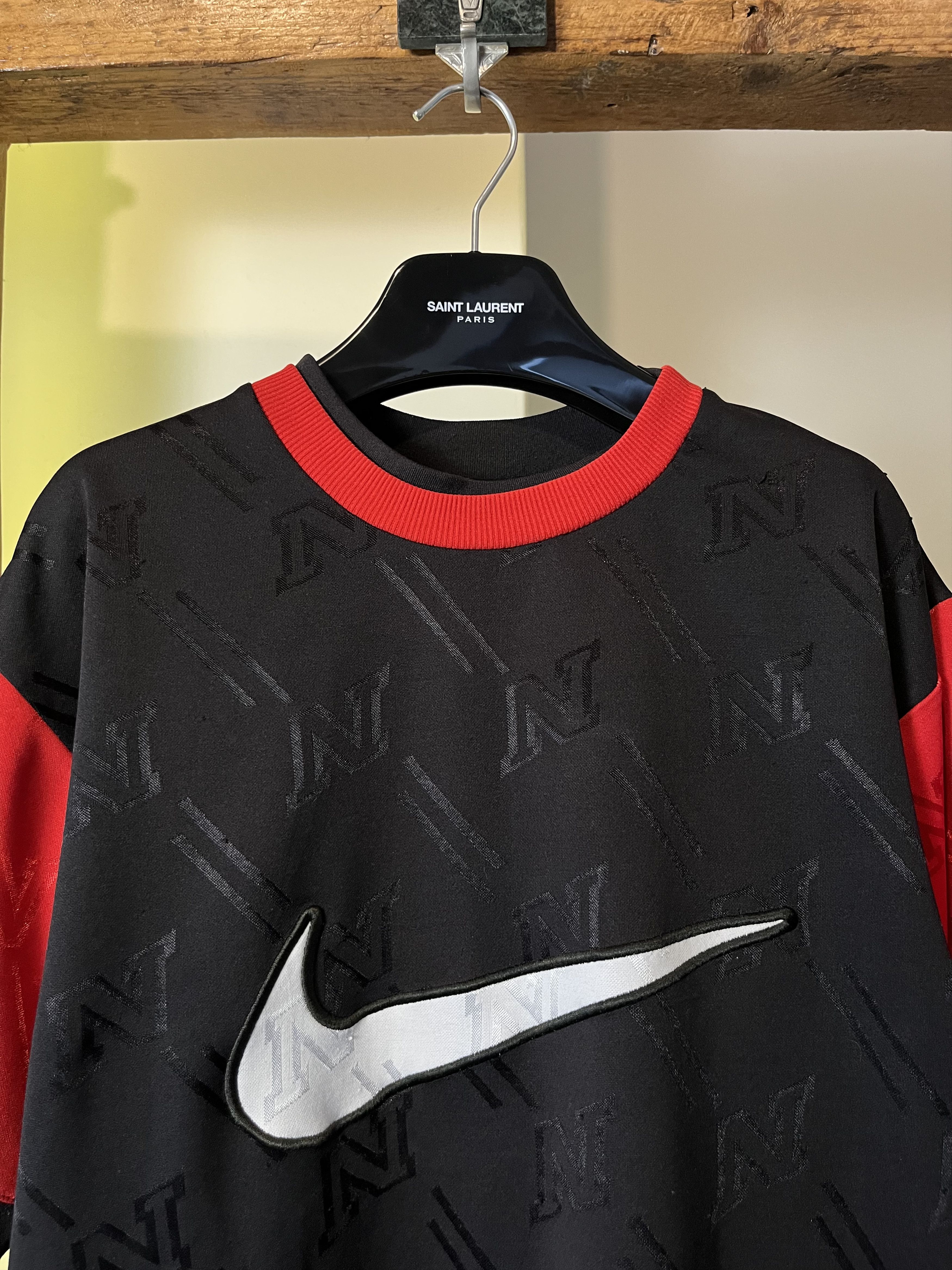 Nike × Vintage 90s Nike Premier Monogram Logo Double Side Big Swosh Size US M / EU 48-50 / 2 - 2 Thumbnail
