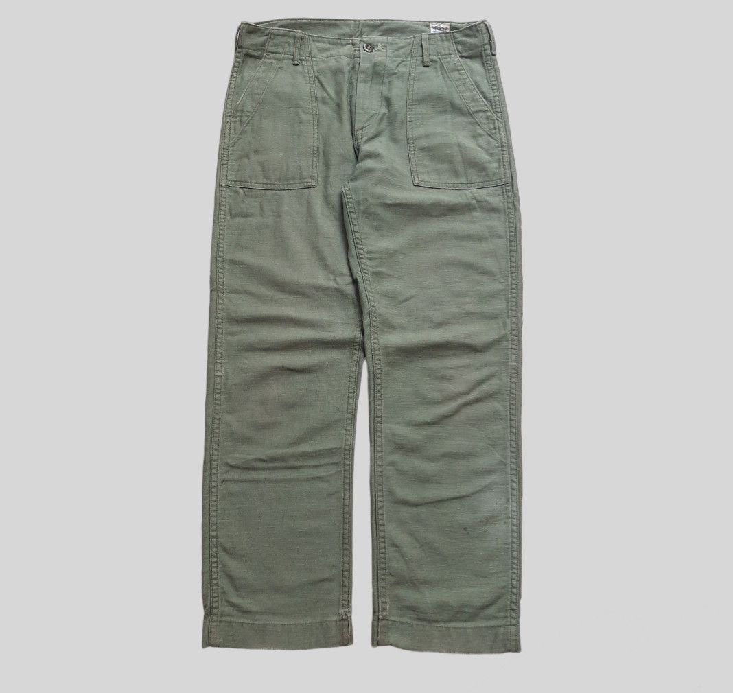 image of Mister Freedom x Orslow Military Fatigue Pant in Olive Green, Men's (Size 28)