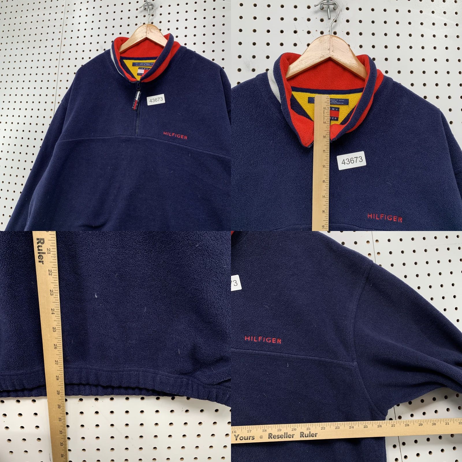 Tommy Hilfiger Vintage Tommy Hilfiger Sweatshirt 2XL Navy Blue Mock Neck Pullover Fleece Mens Size US XXL / EU 58 / 5 - 8 Thumbnail
