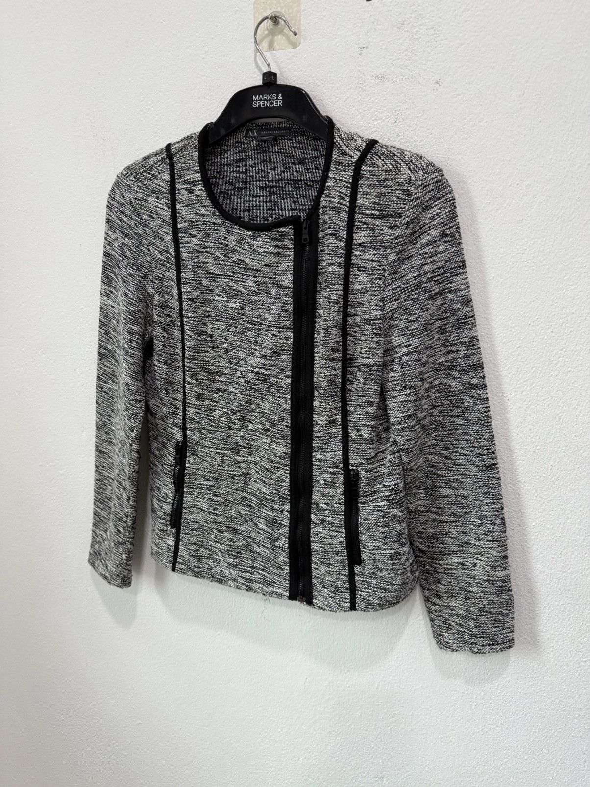 Armani Exchange A\X Armani Exchange Knit Style Casual Jacket Asymetric Size M / US 6-8 / IT 42-44 - 3 Thumbnail