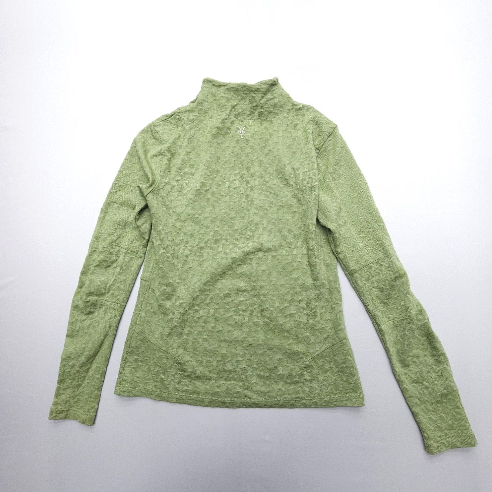 Layer 8 Ibex Merino Wool Half-Zip Pullover Womens Small Green Mid Layer Hiking Outdoor Size S / US 4 / IT 40 - 2 Thumbnail