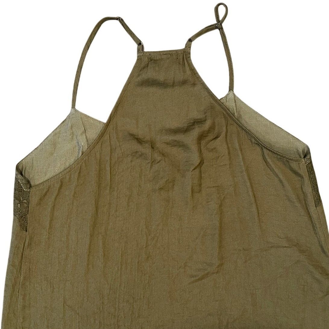 Other Halogen Women's Olive Green Lace Trim Halter Camisole M NWT Size M / US 6-8 / IT 42-44 - 5 Thumbnail