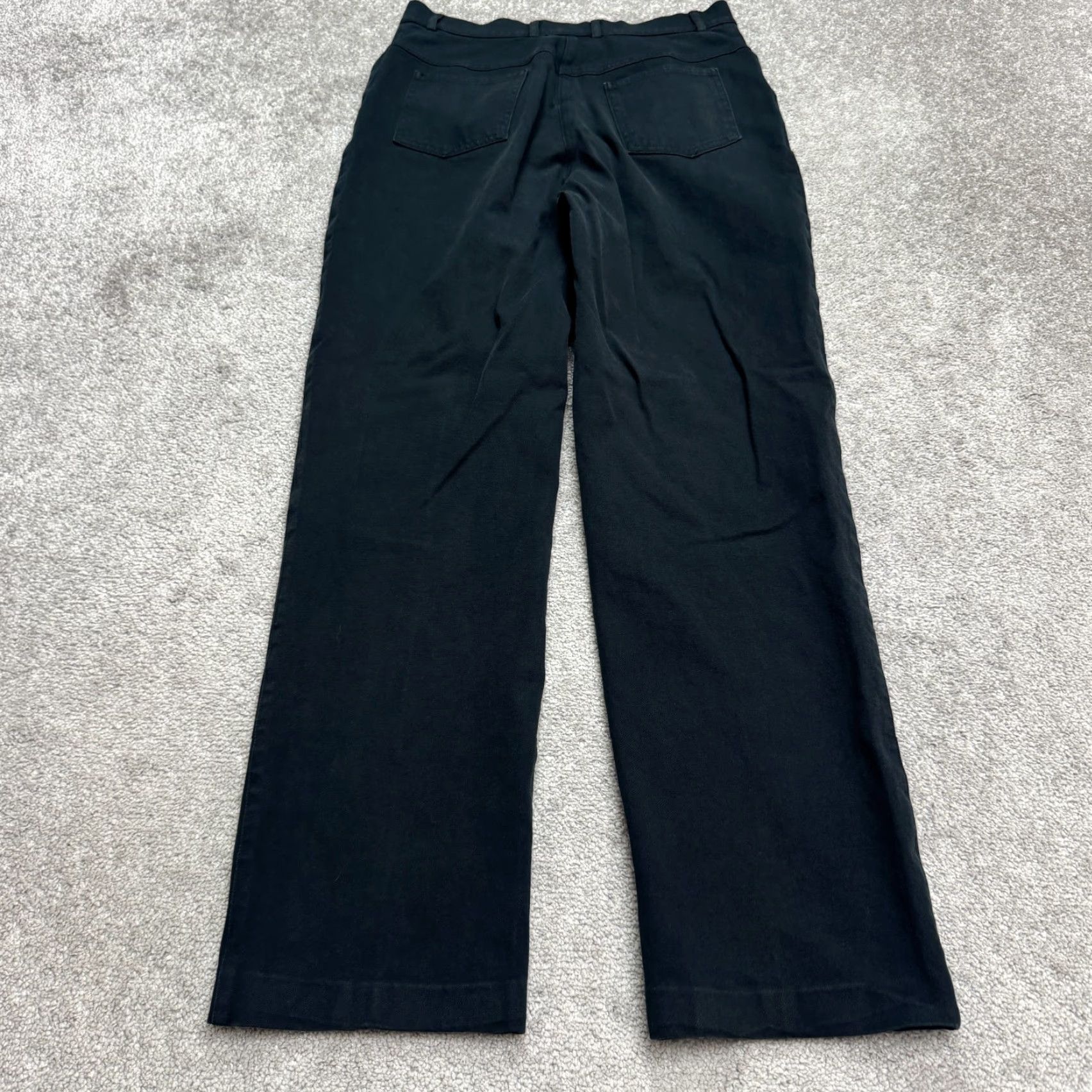 St. John St. John Sport By Marie Gray Womens Pants 8 Navy Straight Leg High Rise Trouser Size 30" / US 8 / IT 44 - 2 Thumbnail