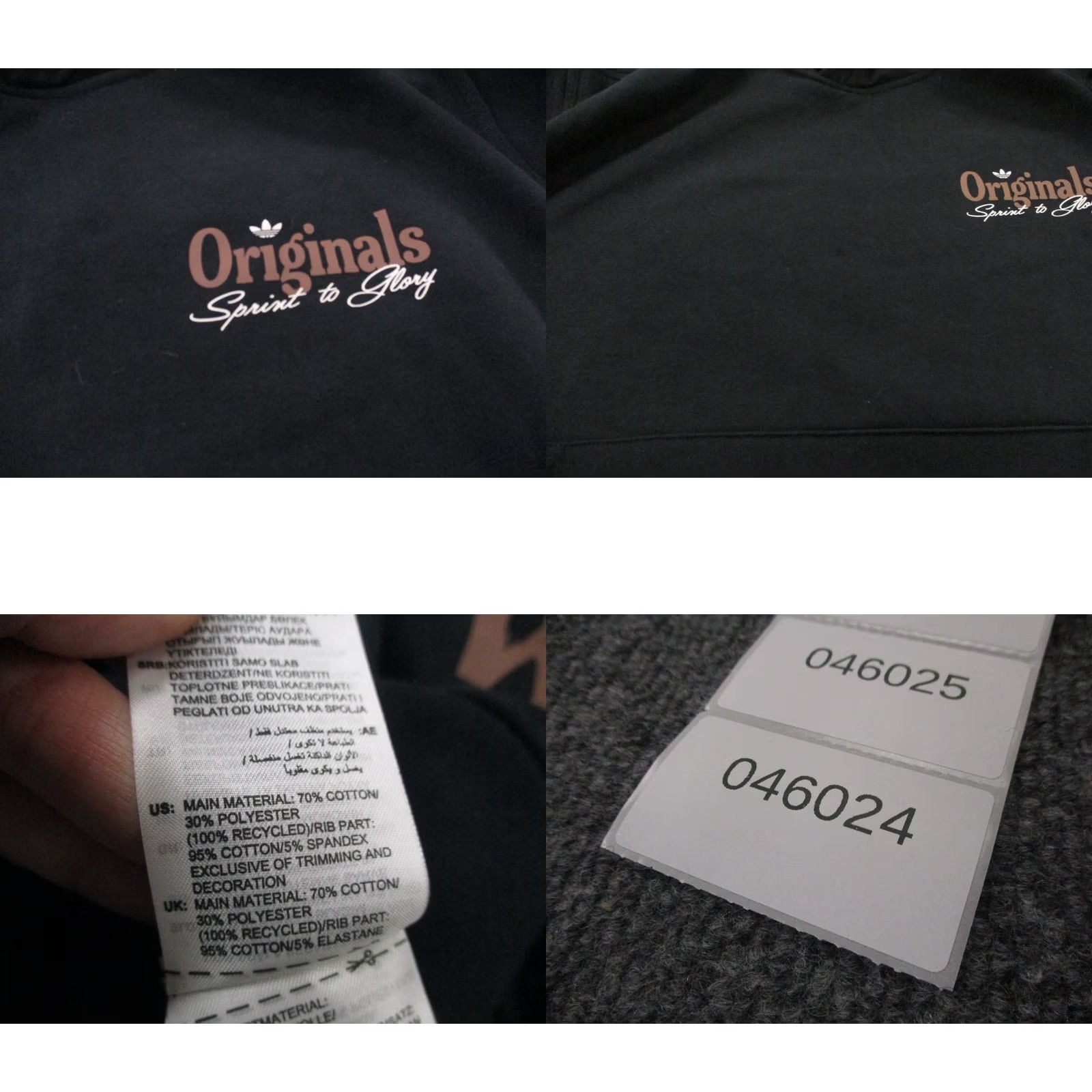 Adidas Adidas Hoodie Mens 2XL Originals World Tour Sprint To Glory Graphic Pullover Knit's Cotton-Polyester Black Long Sleeve Pockets Logo Size US XXL / EU 58 / 5 - 8 Thumbnail