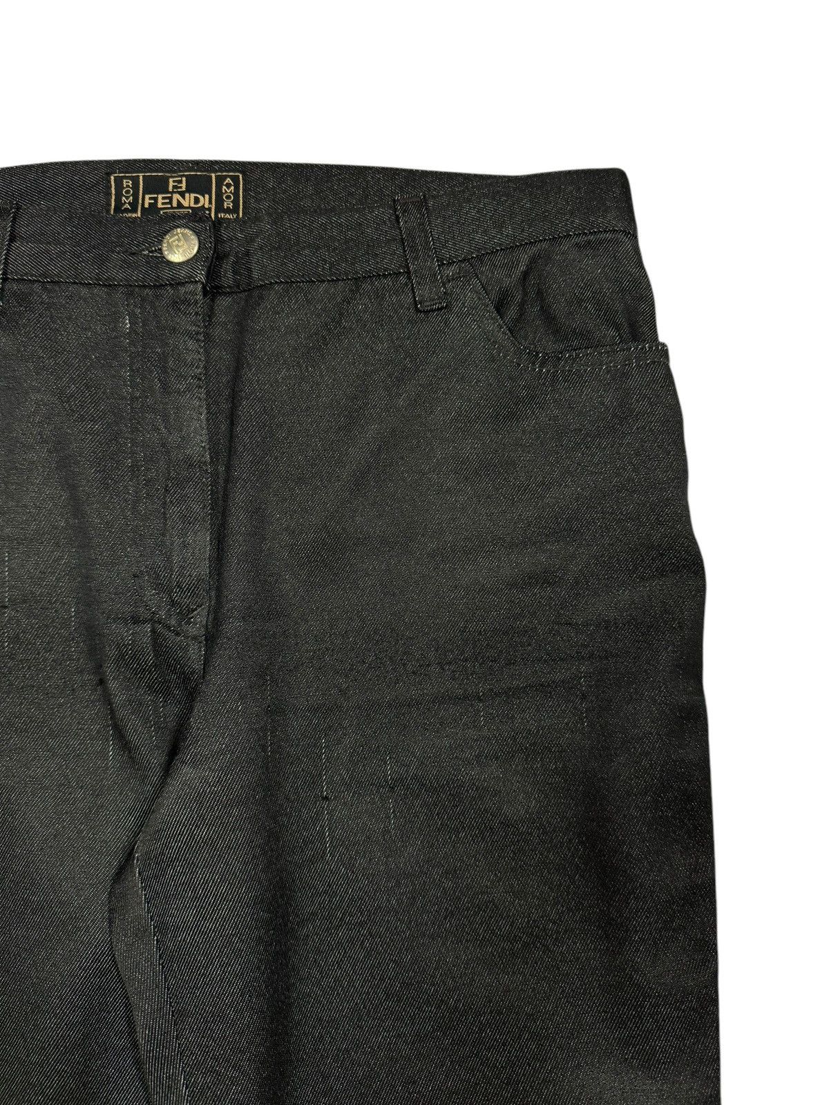 Fendi Authentic🔥Fendi Roma Italy Black Casual Pant Size US 31 - 10 Thumbnail