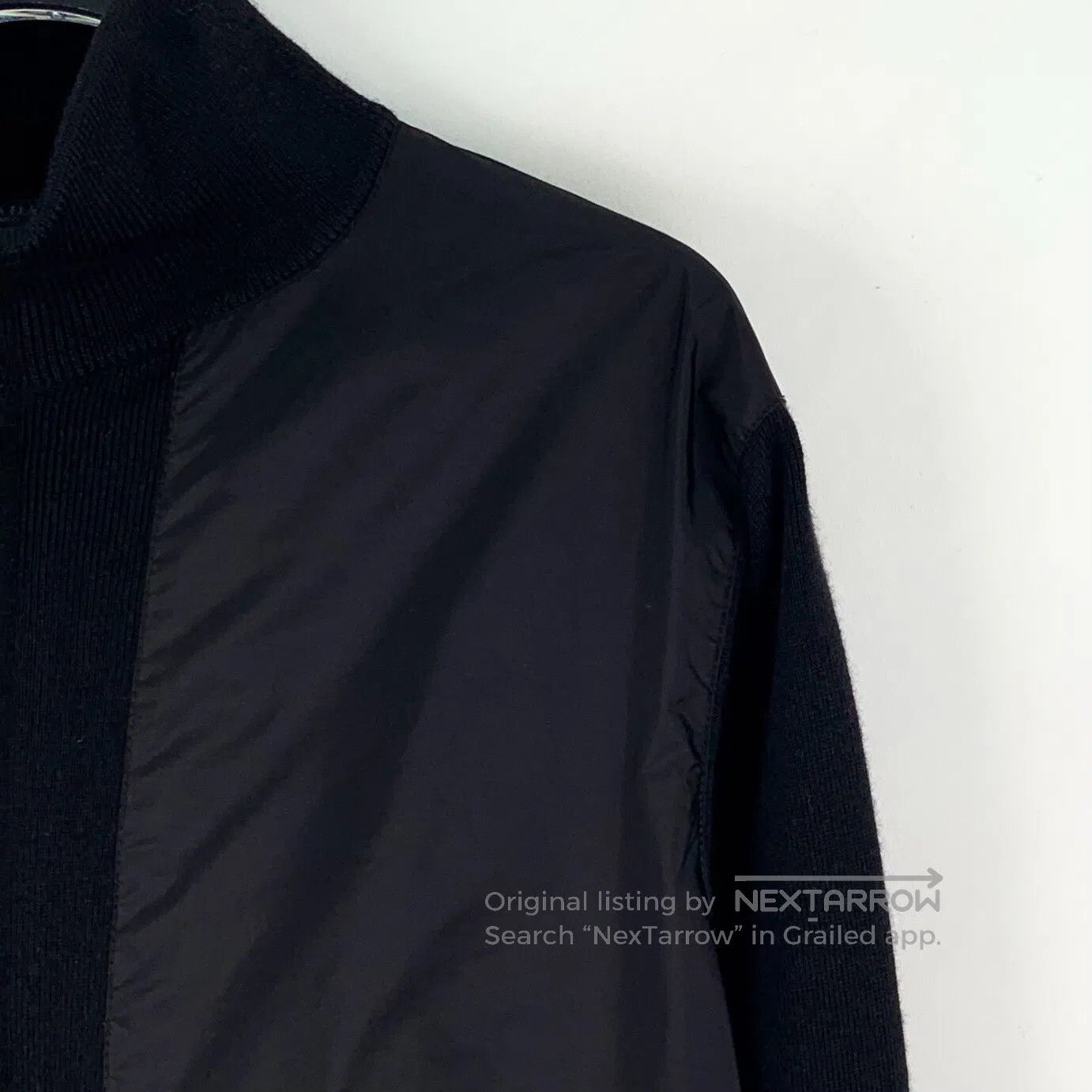 Prada Prada Black Wool Stand Collar Zipper Long Sleeve Jacket| Size US S / EU 44-46 / 1 - 3 Thumbnail