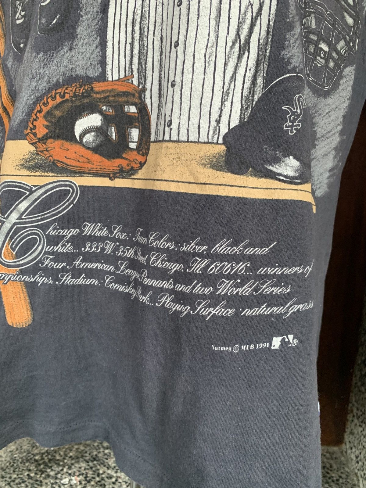 MLB Vintage 90s Chicago White Sox MLB Nutmeg T shirt Size US L / EU 52-54 / 3 - 6 Thumbnail