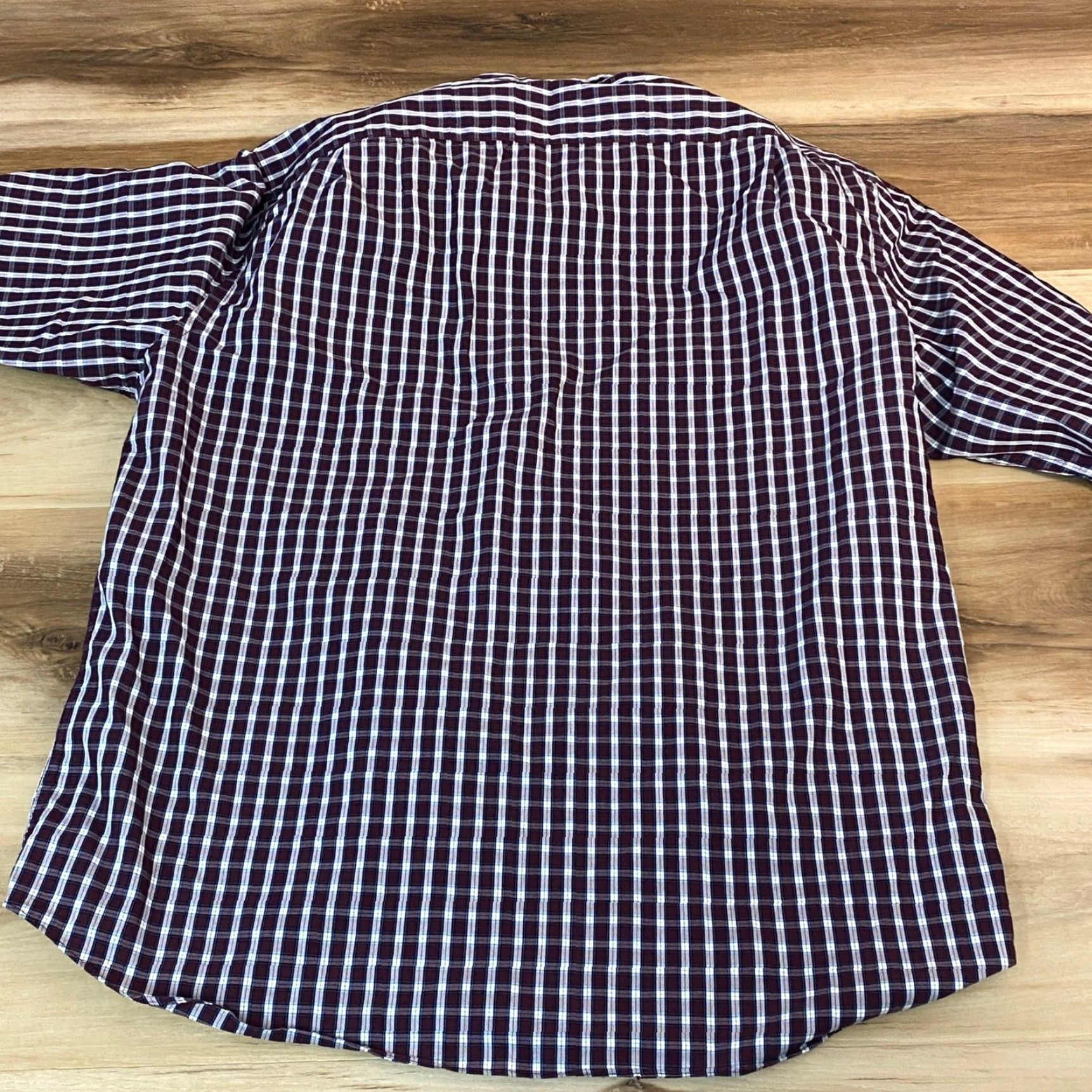 J.Crew J. Crew Performance Shirt Mens Large Slim Untucked Maroon Navy Check Button Down Shirt Size US L / EU 52-54 / 3 - 6 Thumbnail
